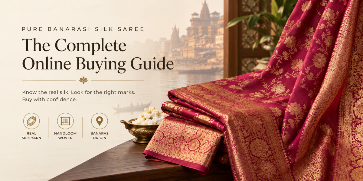 Pure Banarasi Silk Saree: The Complete Online Buying Guide