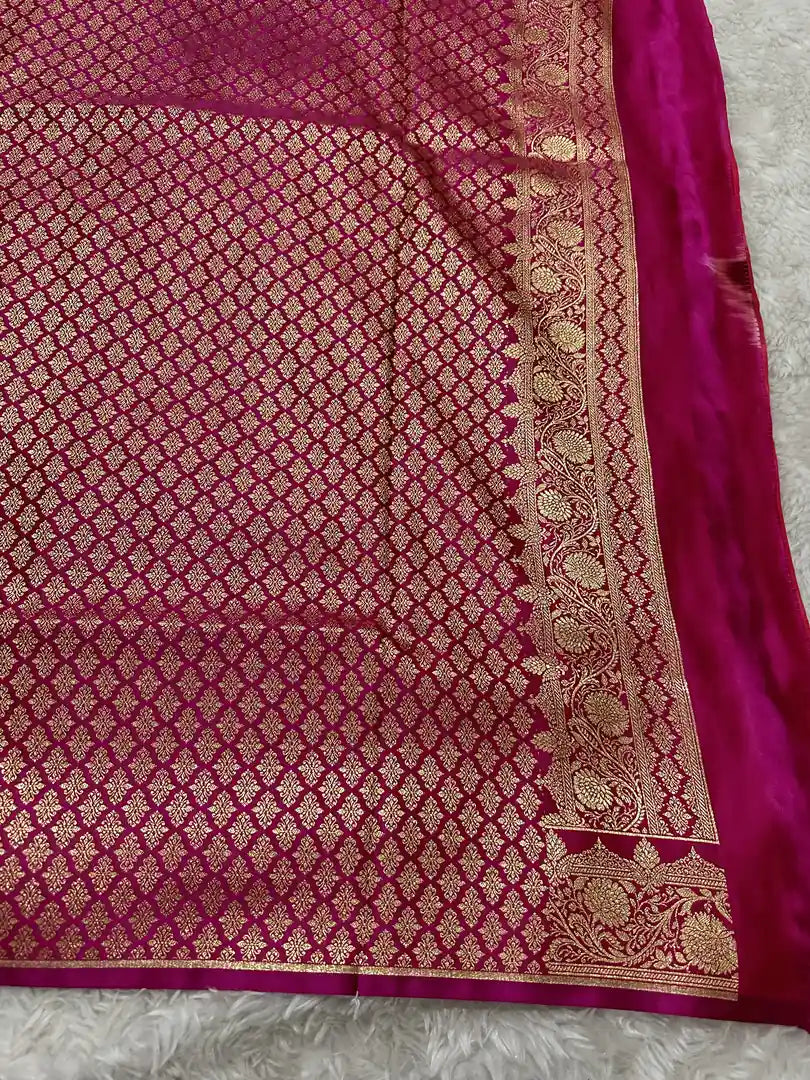 Premium Satin Katan Silk Saree | Banarasi