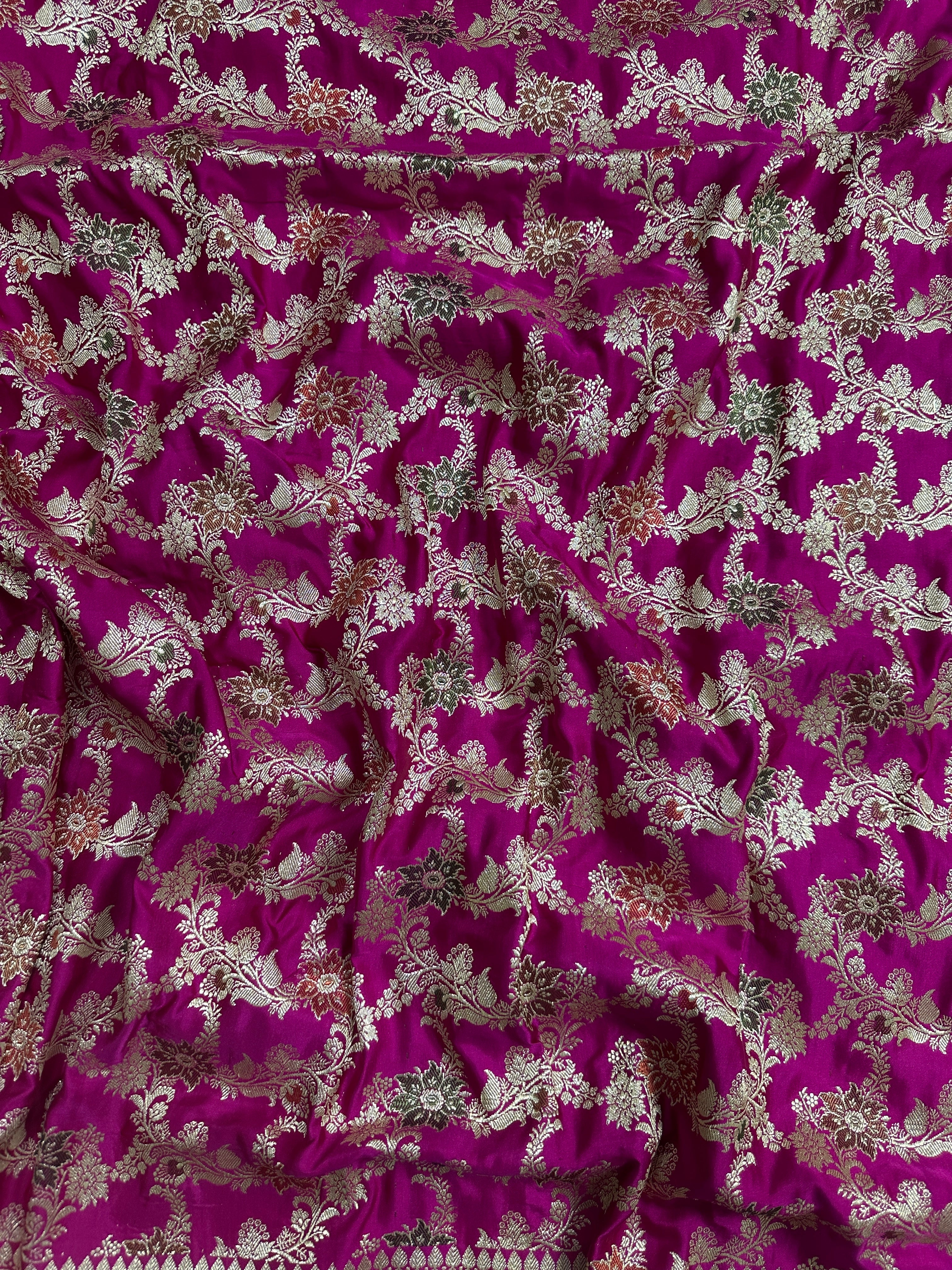Pure Katan Silk Handloom Banarasi Bridal Saree