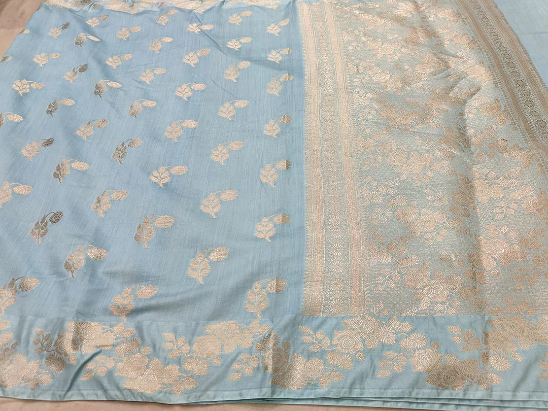Pure Chiniya Silk Banarasi Saree | Booti Zari Woven Luxury Saree from Varanasi