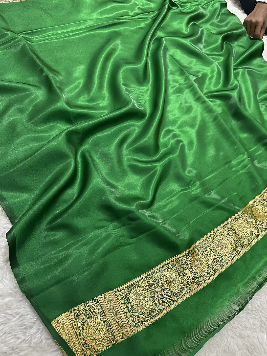 Premium Satin Silk Banarasi Saree | Katan Banaras