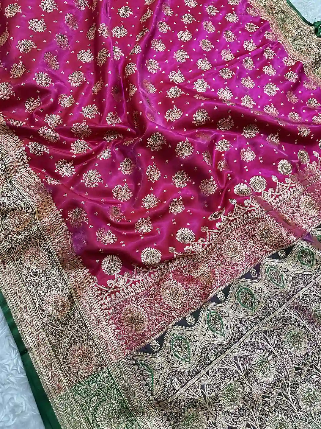 Premium Satin Silk Banarasi Saree | Katan Banaras