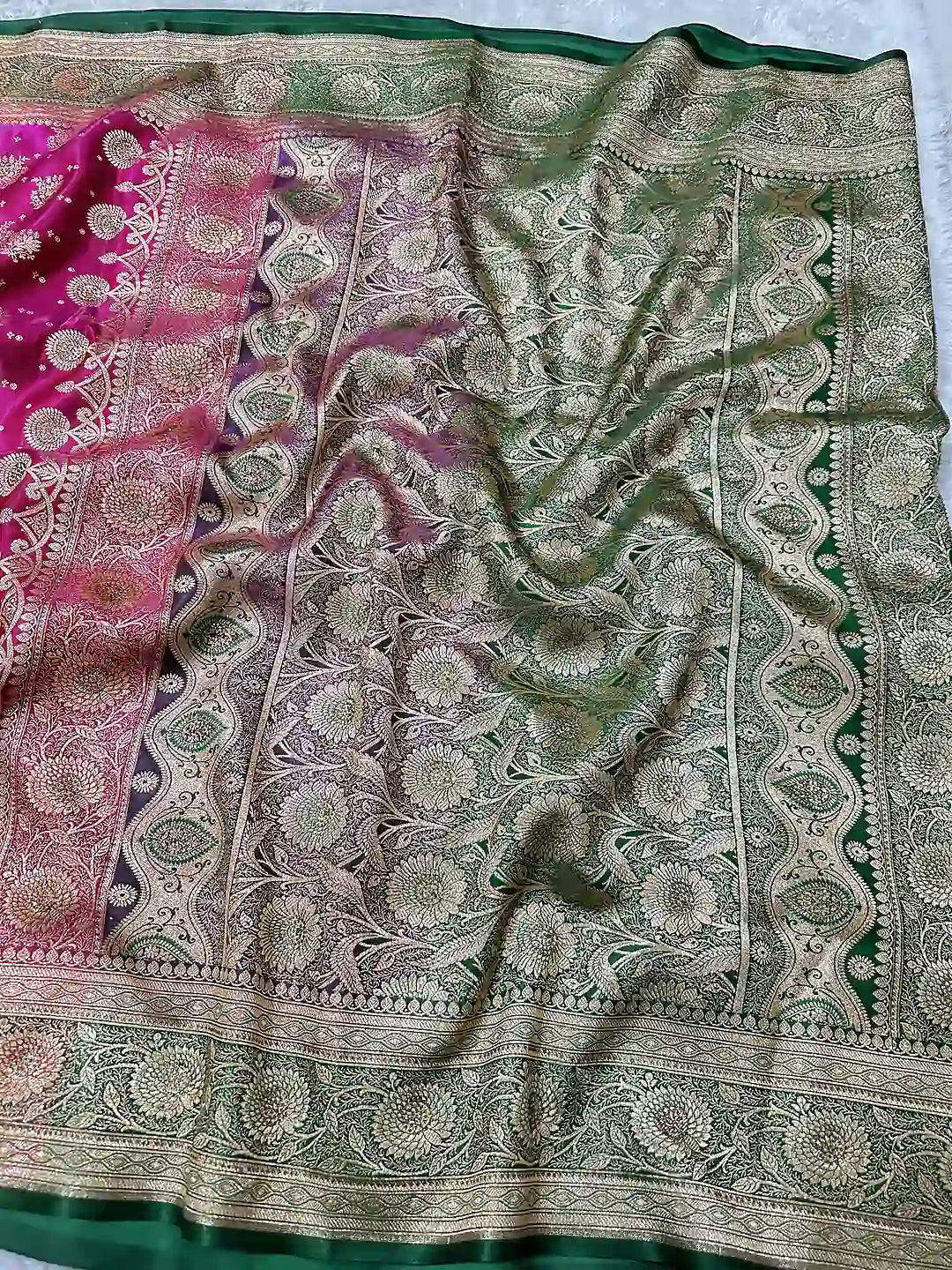 Premium Satin Silk Banarasi Saree | Katan Banaras