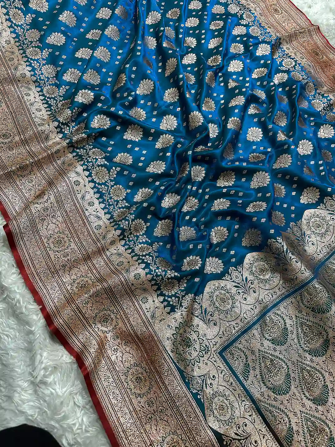 Premium Satin Silk Banarasi Saree | Katan Banaras