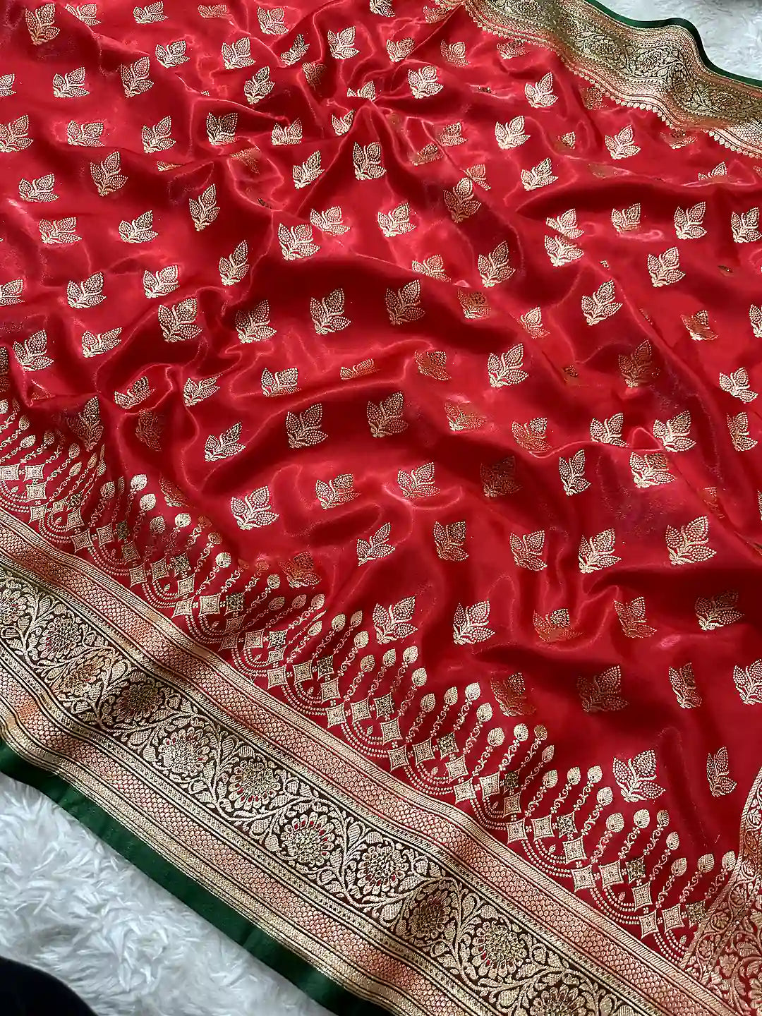 Premium Satin Silk Banarasi Saree | Katan Banaras