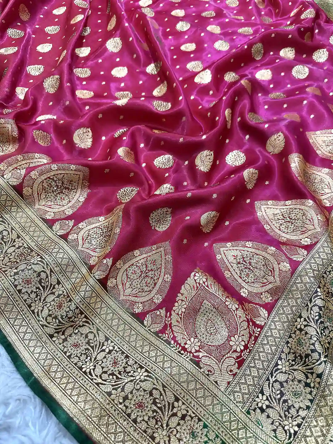 Premium Satin Silk Banarasi Saree | Katan Banaras