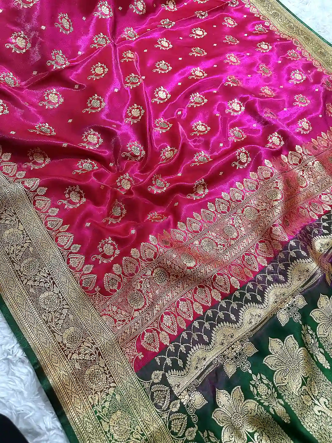 Premium Satin Silk Banarasi Saree | Katan Banaras