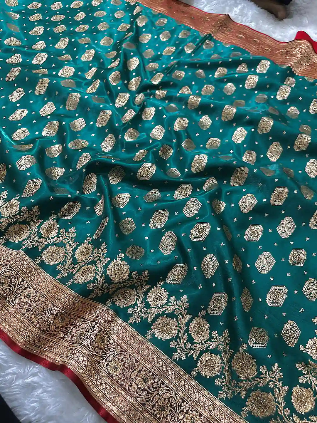 Premium Satin Silk Banarasi Saree | Katan Banaras