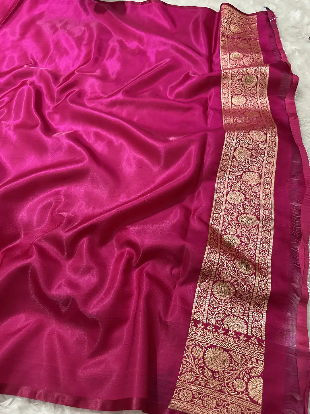 Premium Satin Silk Banarasi Saree | Katan Banaras