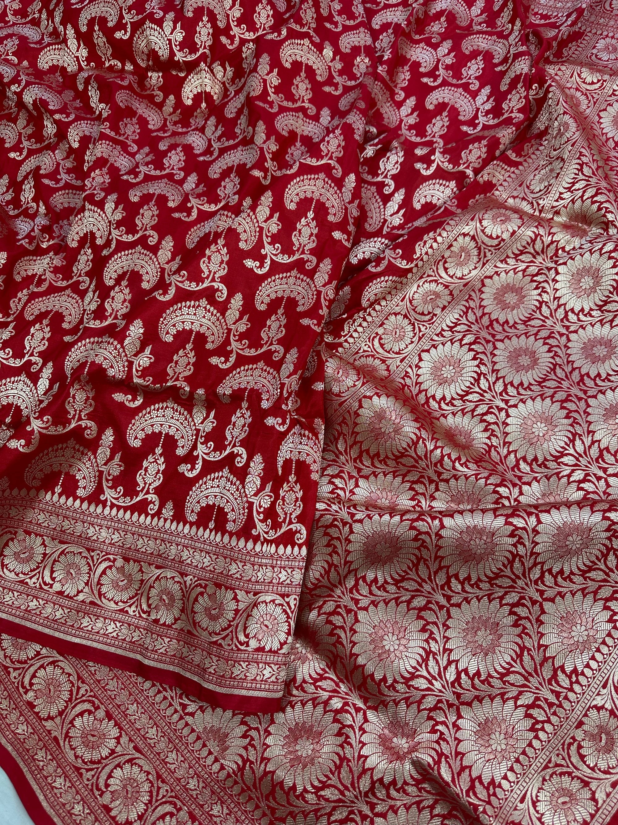Pure Katan Silk Jaalwork Banarasi Saree