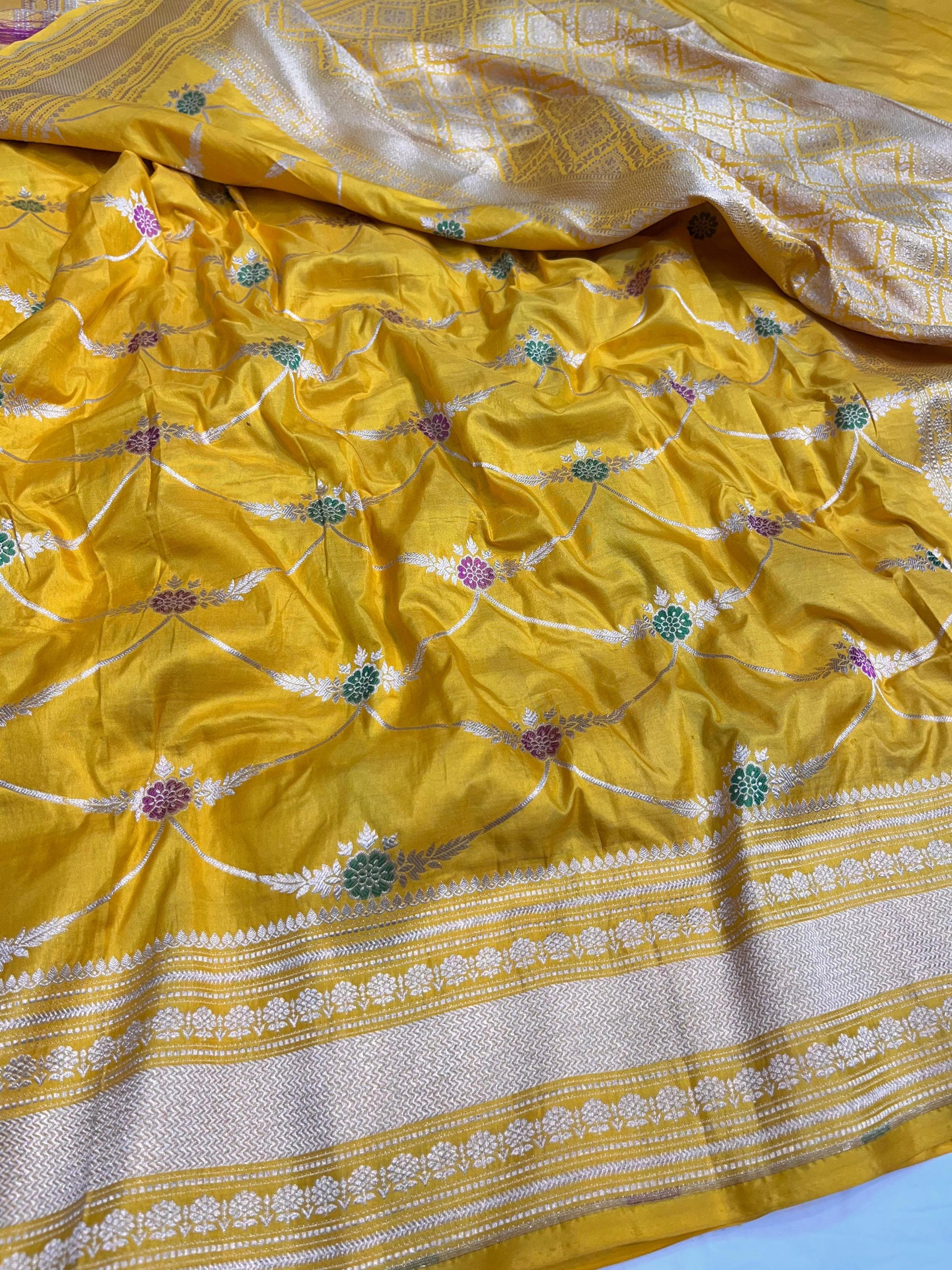 Pure Katan Silk Minakari Banarasi Saree