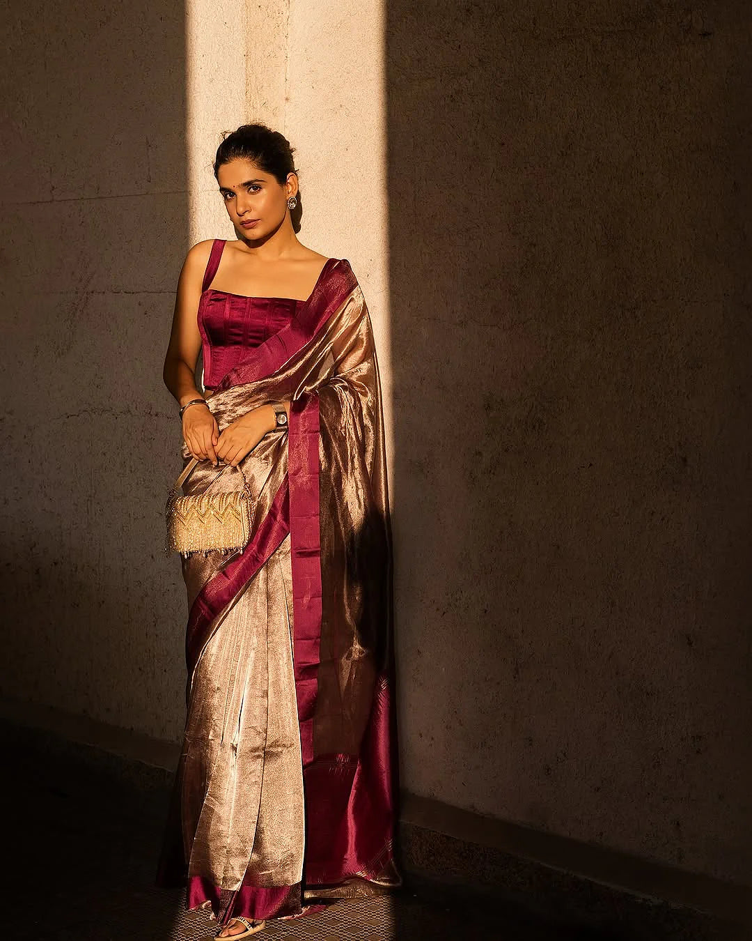 Pure Tissue Silk Banarasi Saree with Satin Border | Katan Banaras