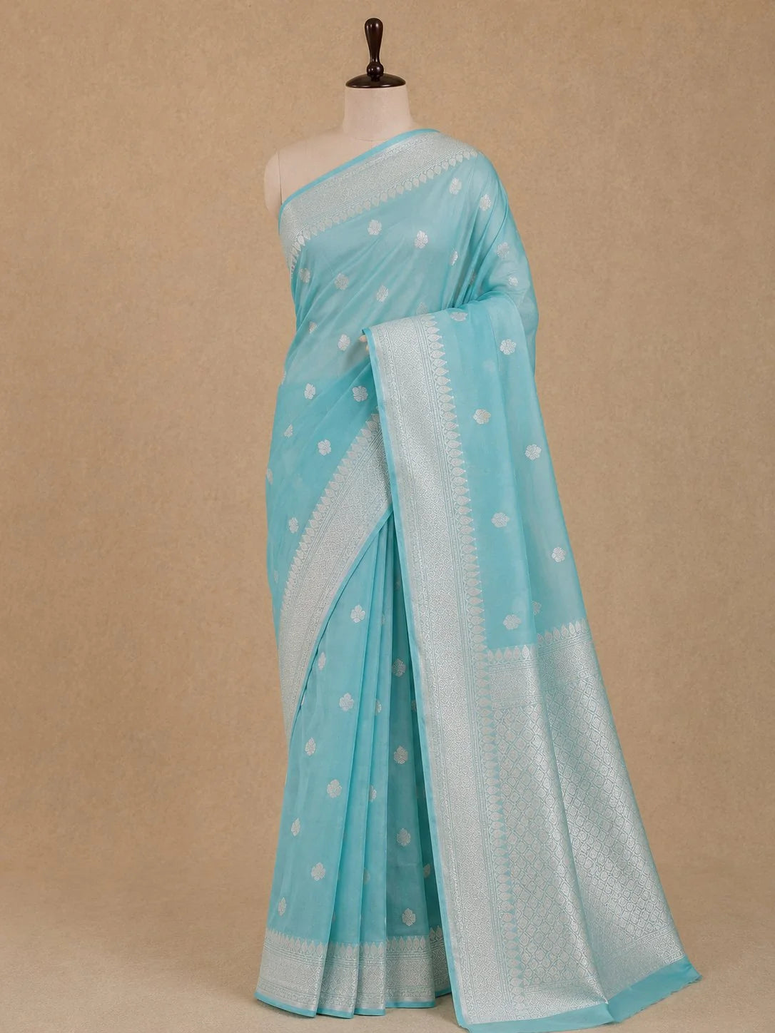 Pure Kora Silk Banarasi Saree – Crisp Organza Silk with Zari Weaving | New Arrival