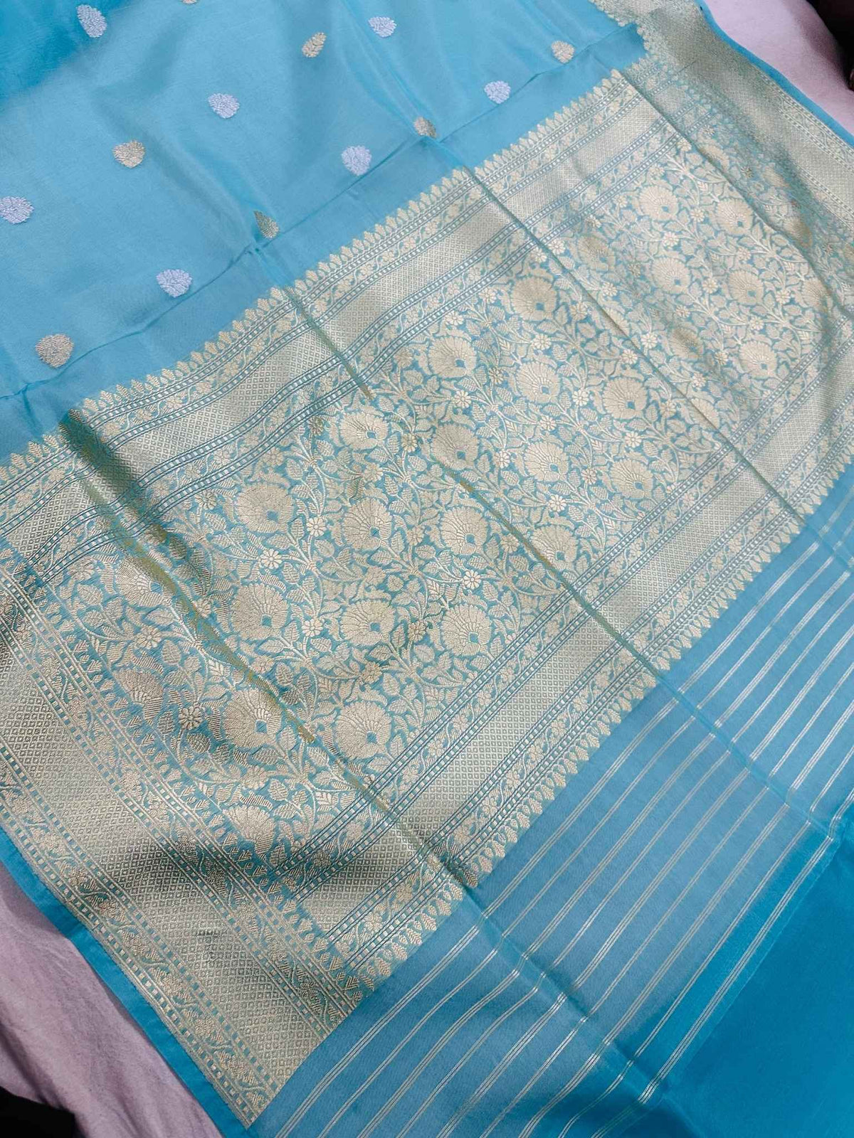 Pure Kora Silk Banarasi Saree – Handwoven Zari Weaving | Lightweight Ethnic Wear