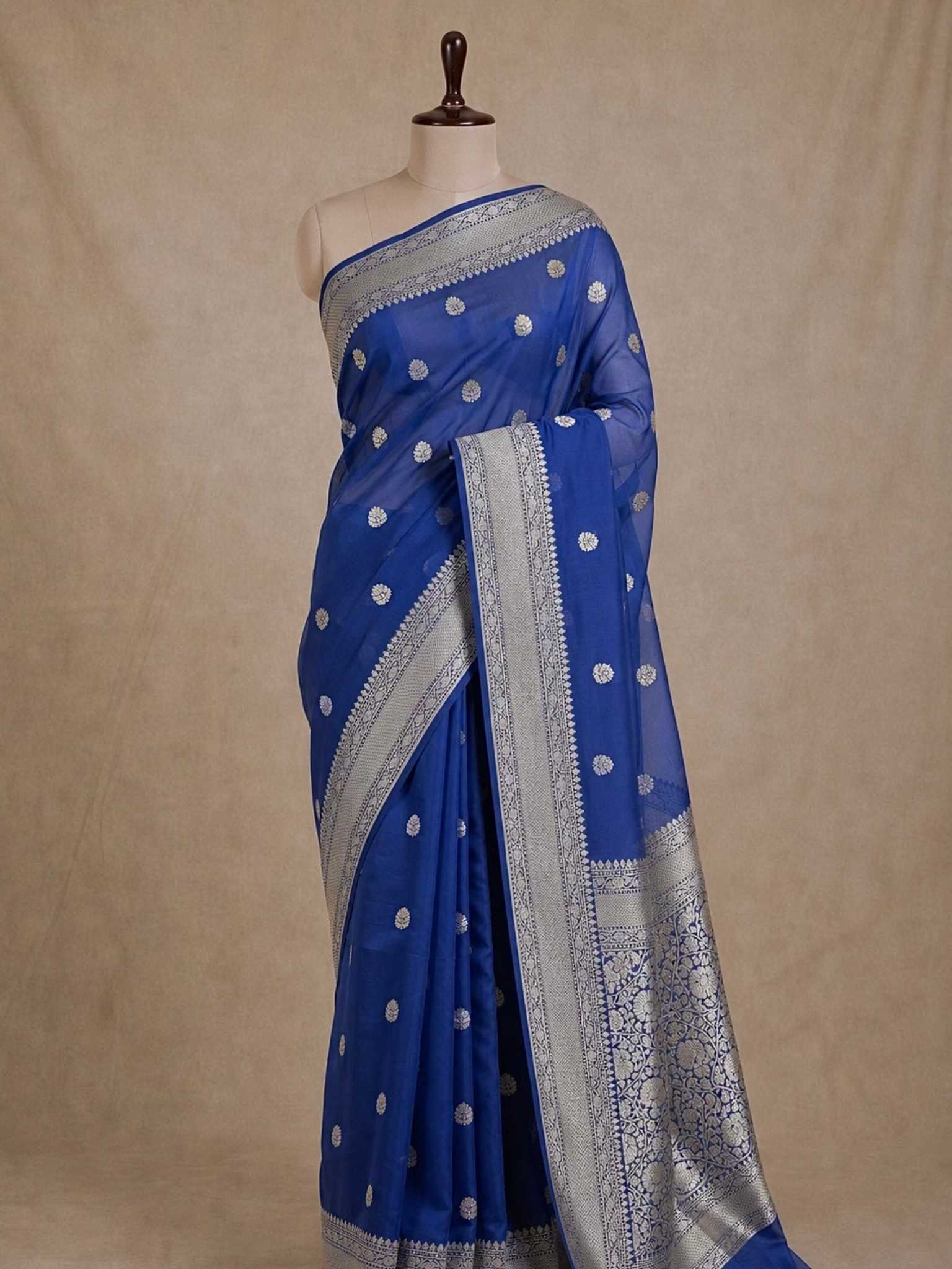 Pure Kora Silk Banarasi Saree – Traditional Handloom Zari Work | Festive & Bridal Wear