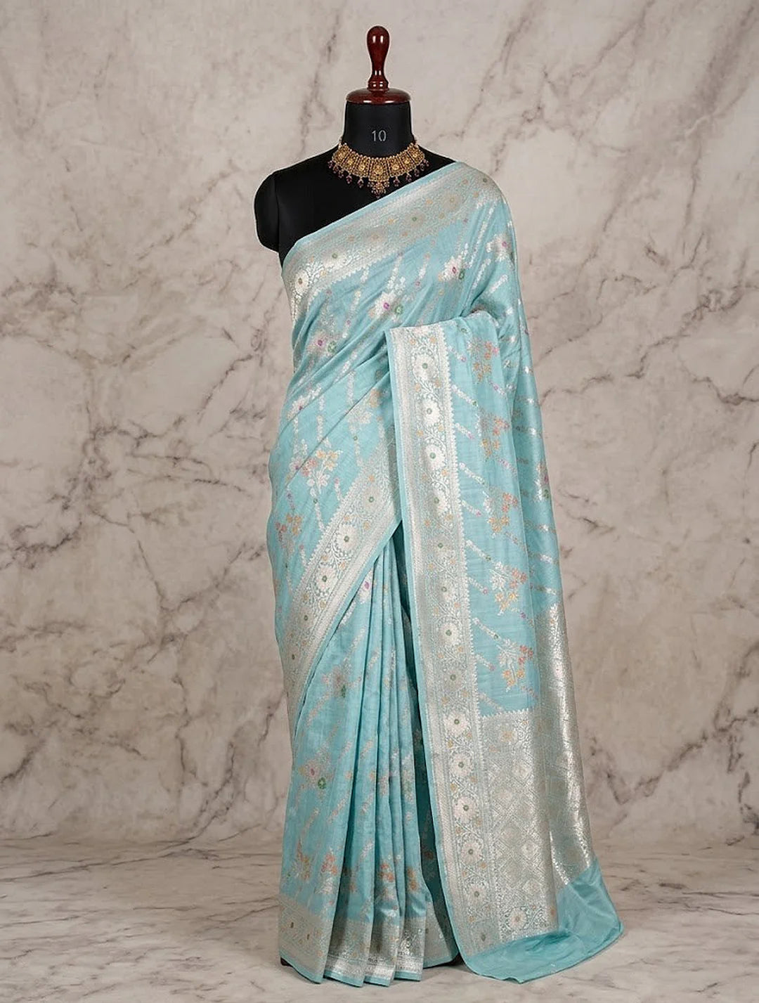 Pure Chiniya Silk Banarasi Saree | Booti Zari Woven Luxury Saree from Varanasi