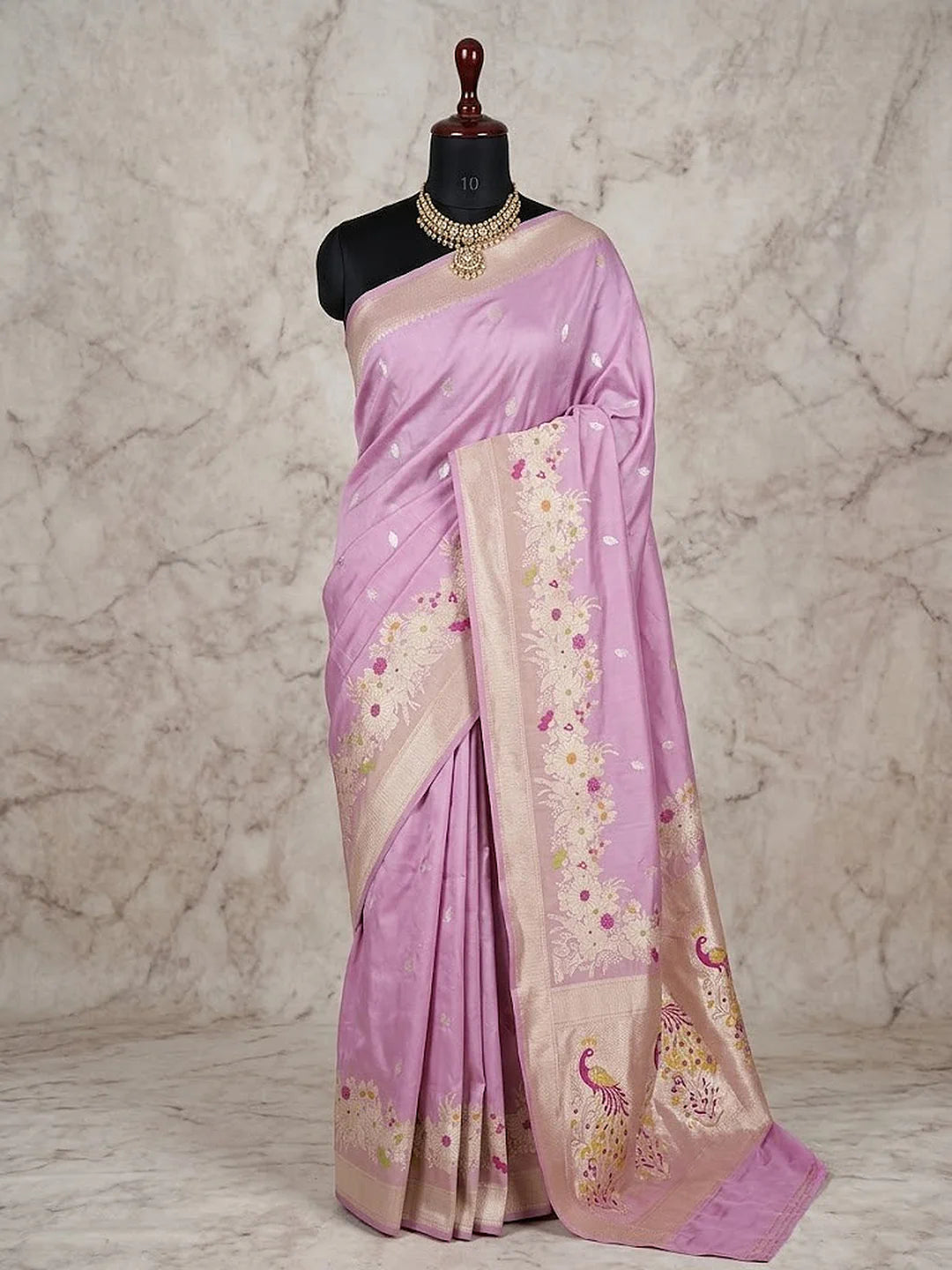 Pure Katan Silk Kadhwa Buta Banarasi Saree | Sona Rupa Zari & Tilfi Minakari | Pink