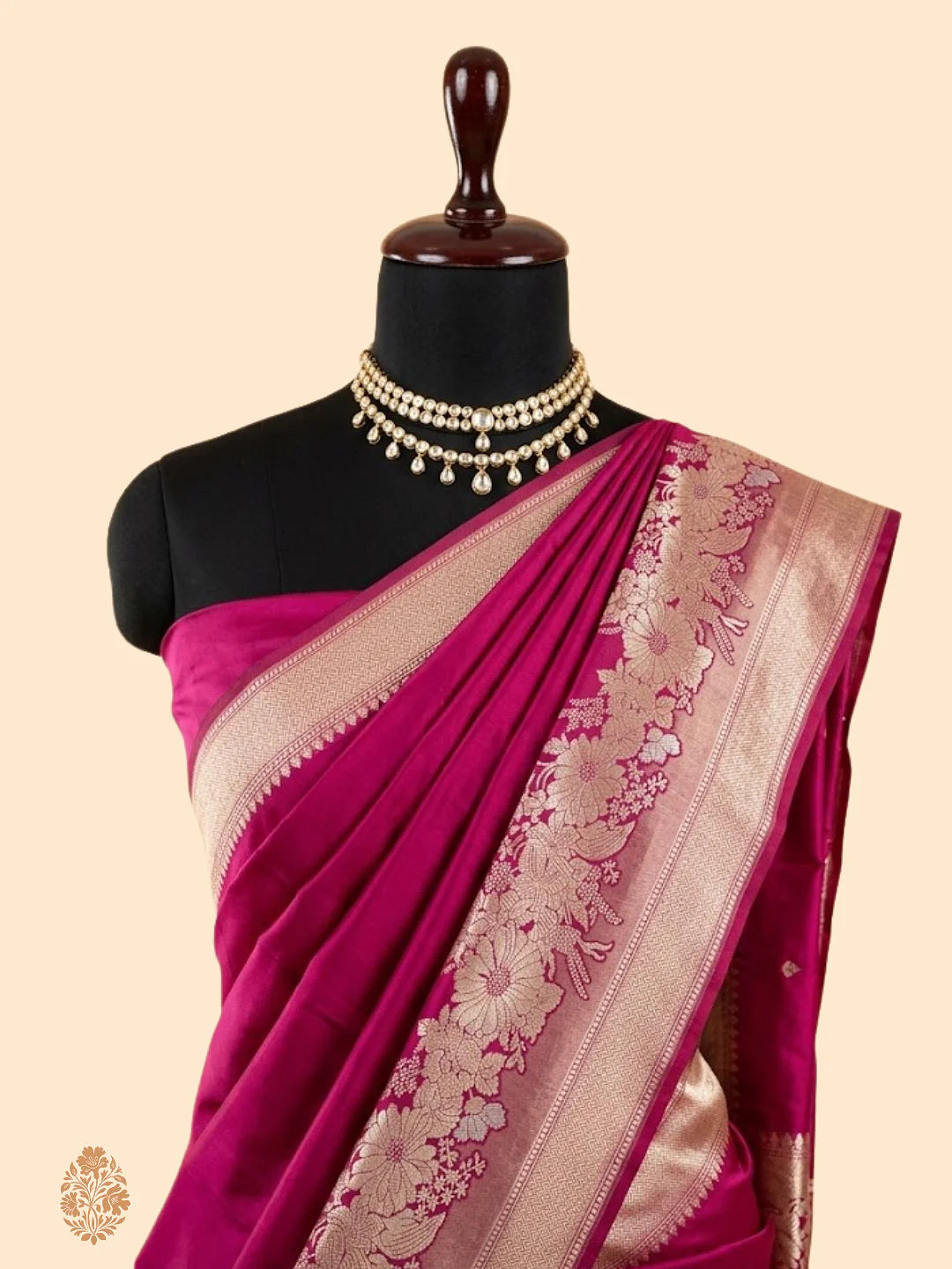 Dark Purple Pure Katan Silk Kadhwa Handloom Banarasi Saree – Real Zari Buta Masterpiece