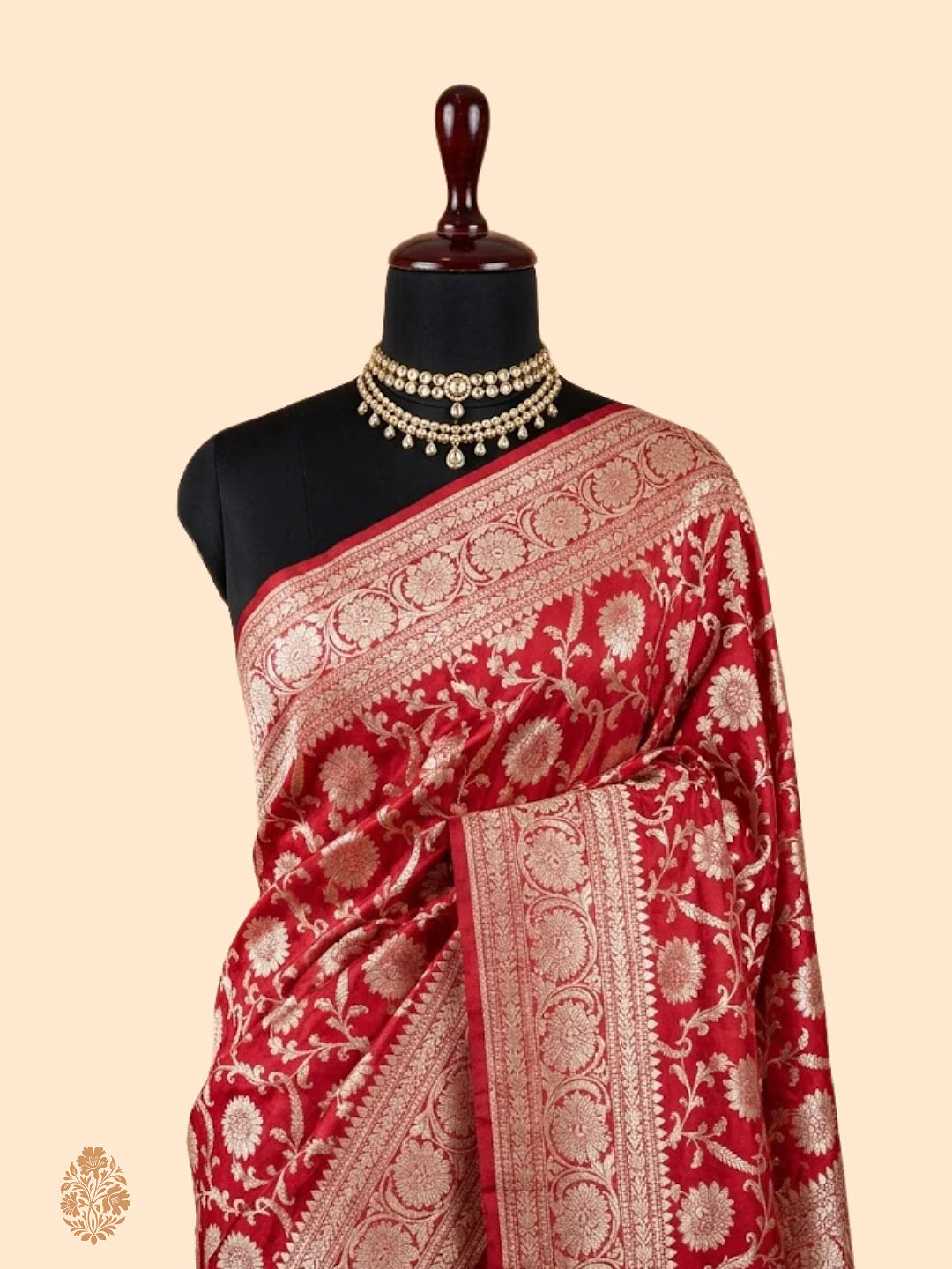 Red Pure Katan Silk Jaalwork Banarasi Saree – Bridal & Festive Uppada Handwoven Elegance