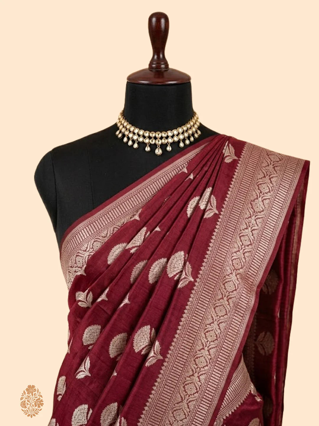 Bridal Red Pure Moonga Silk Banarasi Saree with Pure Gold Zari and Uppada Weave