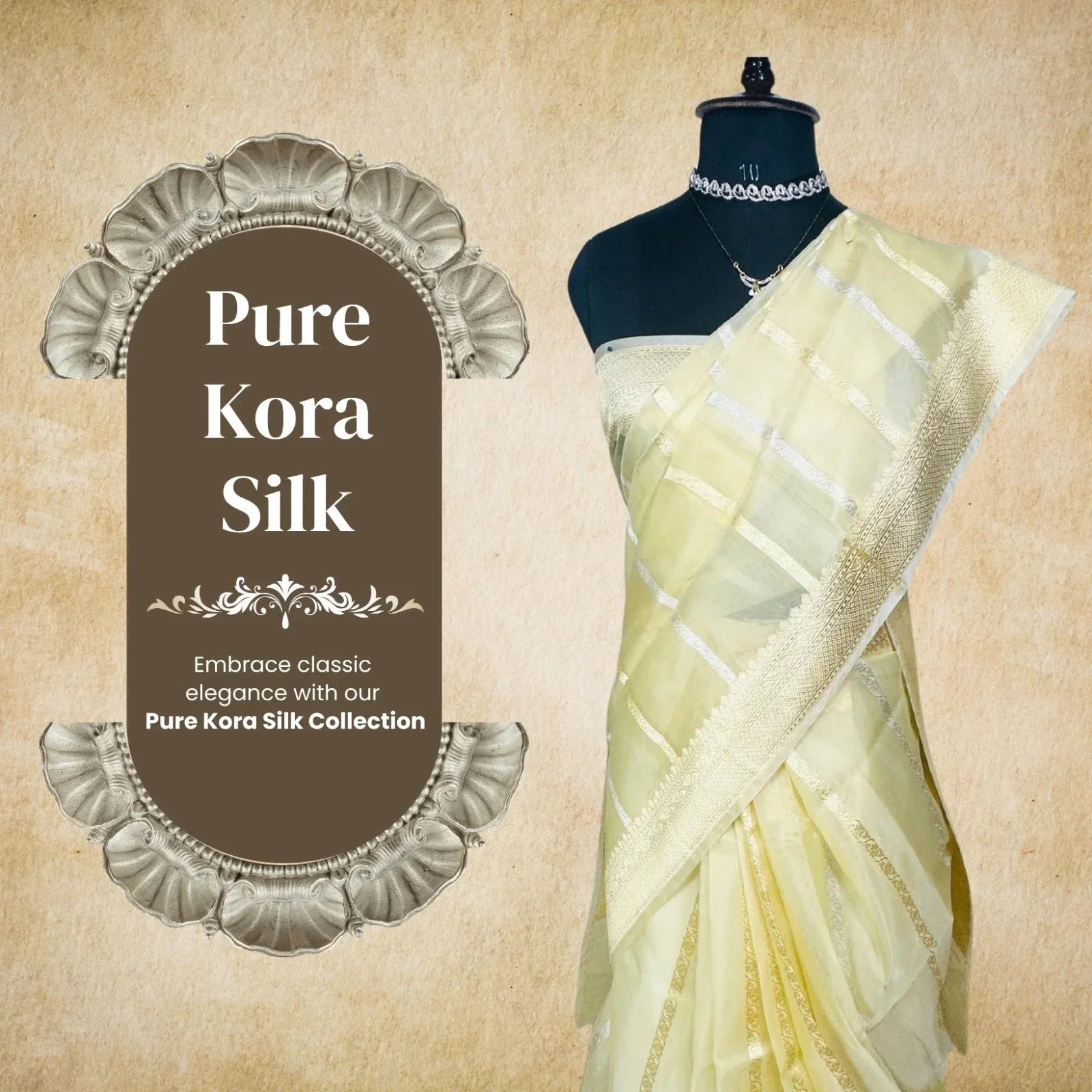 PURE KORA SILK - Katan Banaras