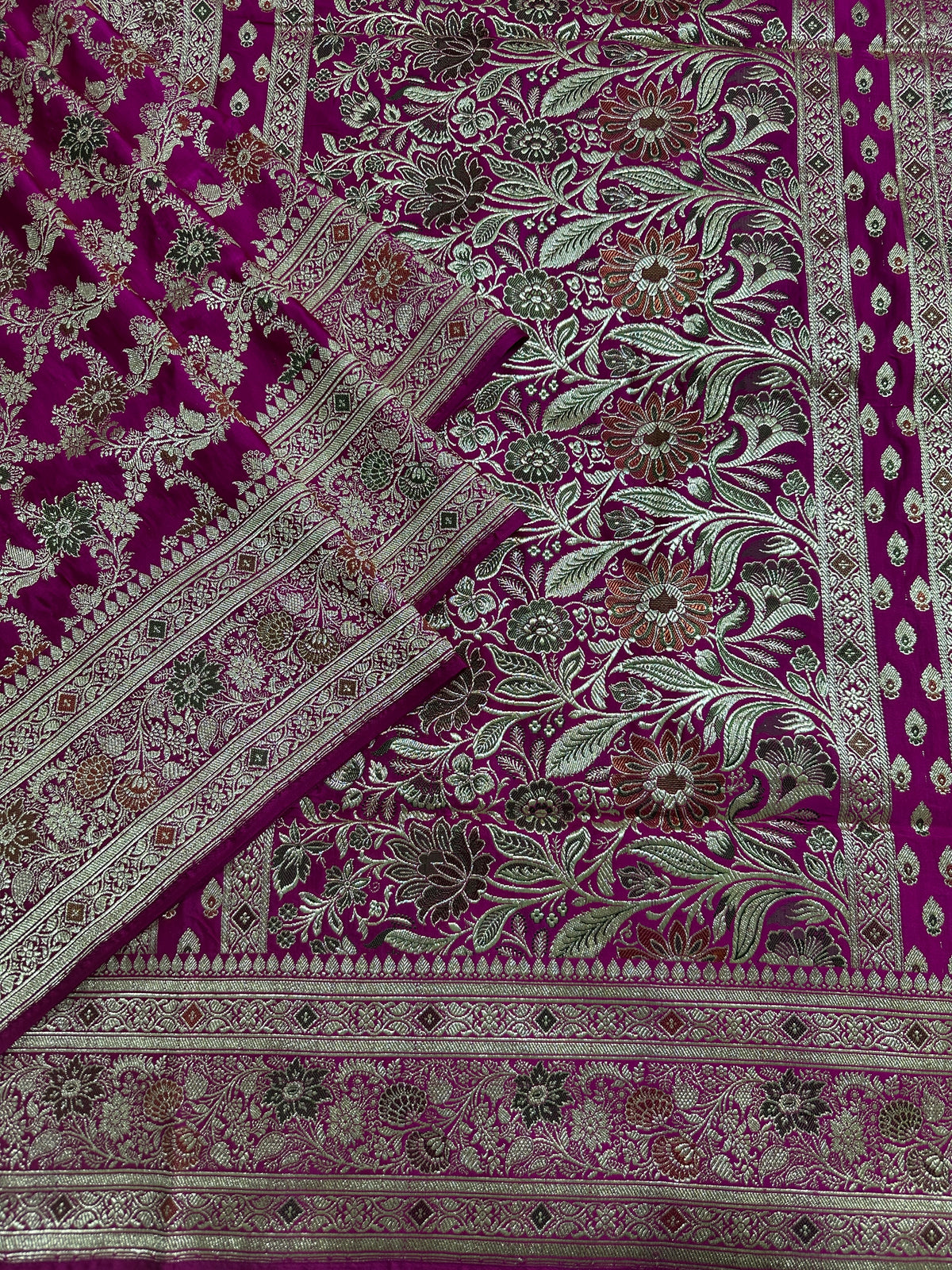 Pure Katan Silk Handloom Banarasi Bridal Saree