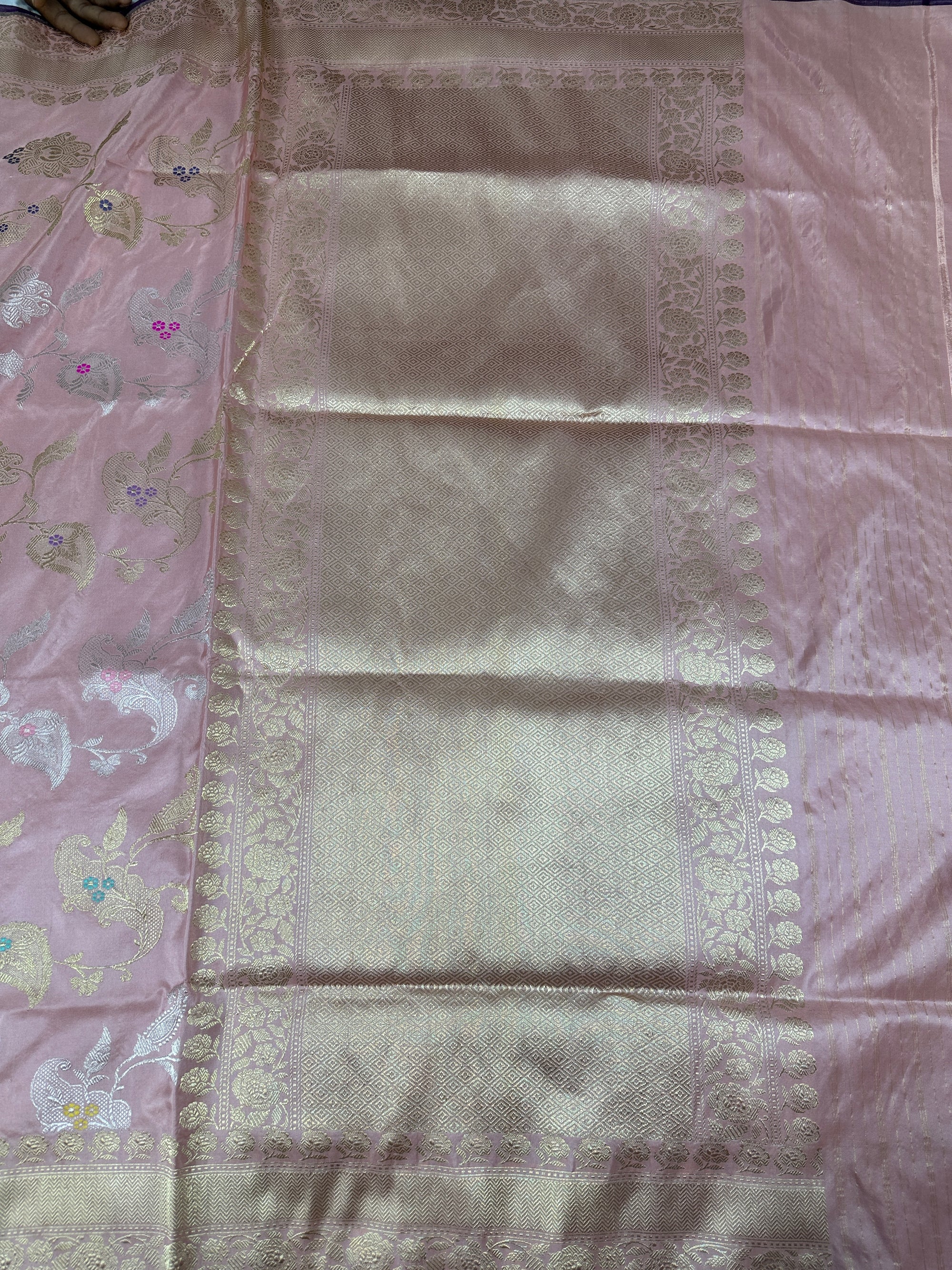 Pure Kora Silk Handloom Banarasi Sareee