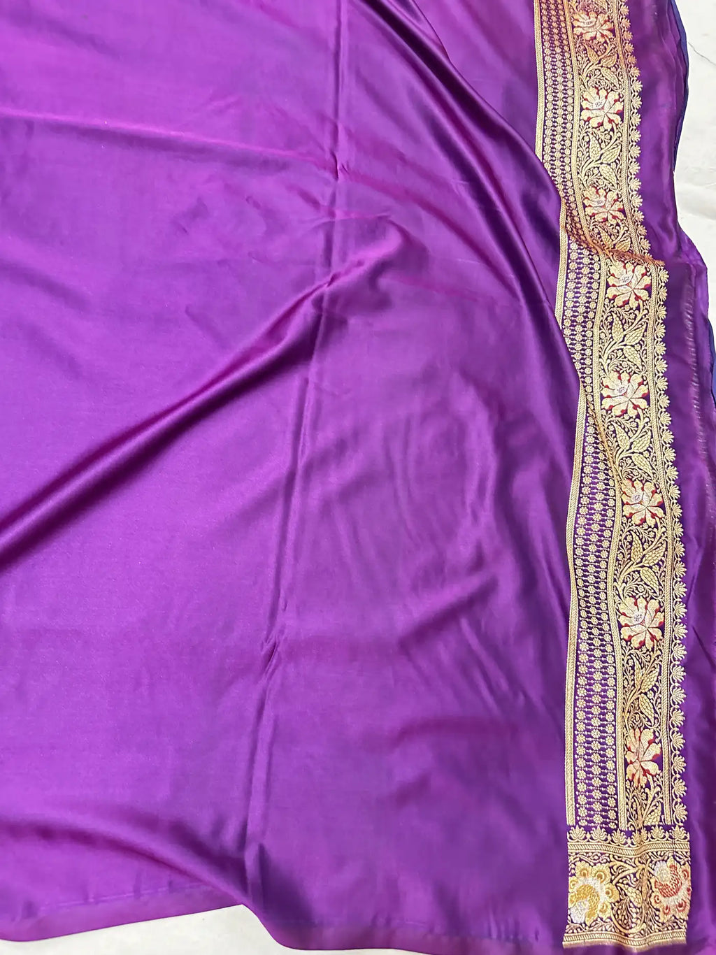 Premium Satin Katan Silk Saree | Banarasi