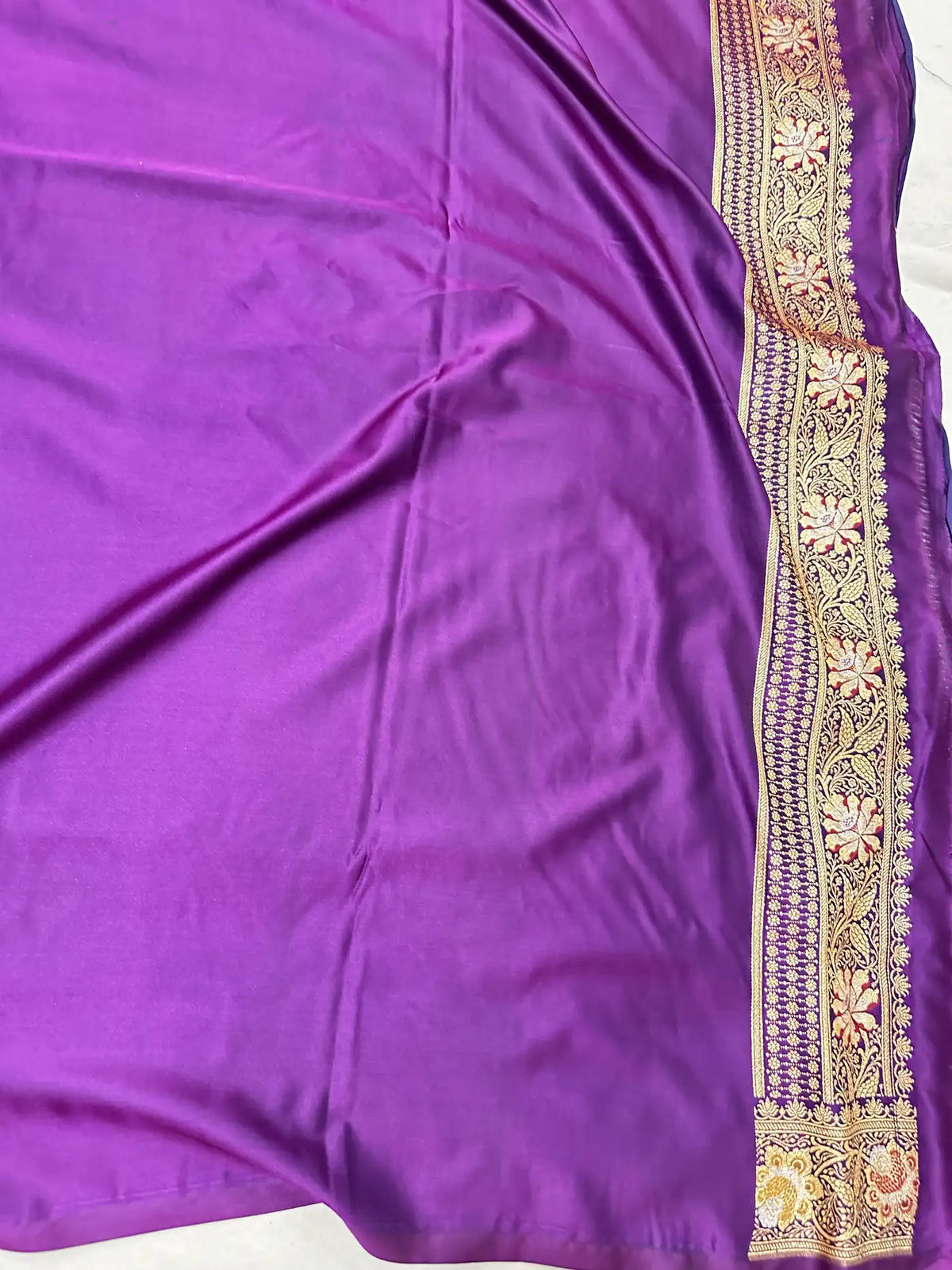 Premium Satin Katan Silk Saree | Banarasi