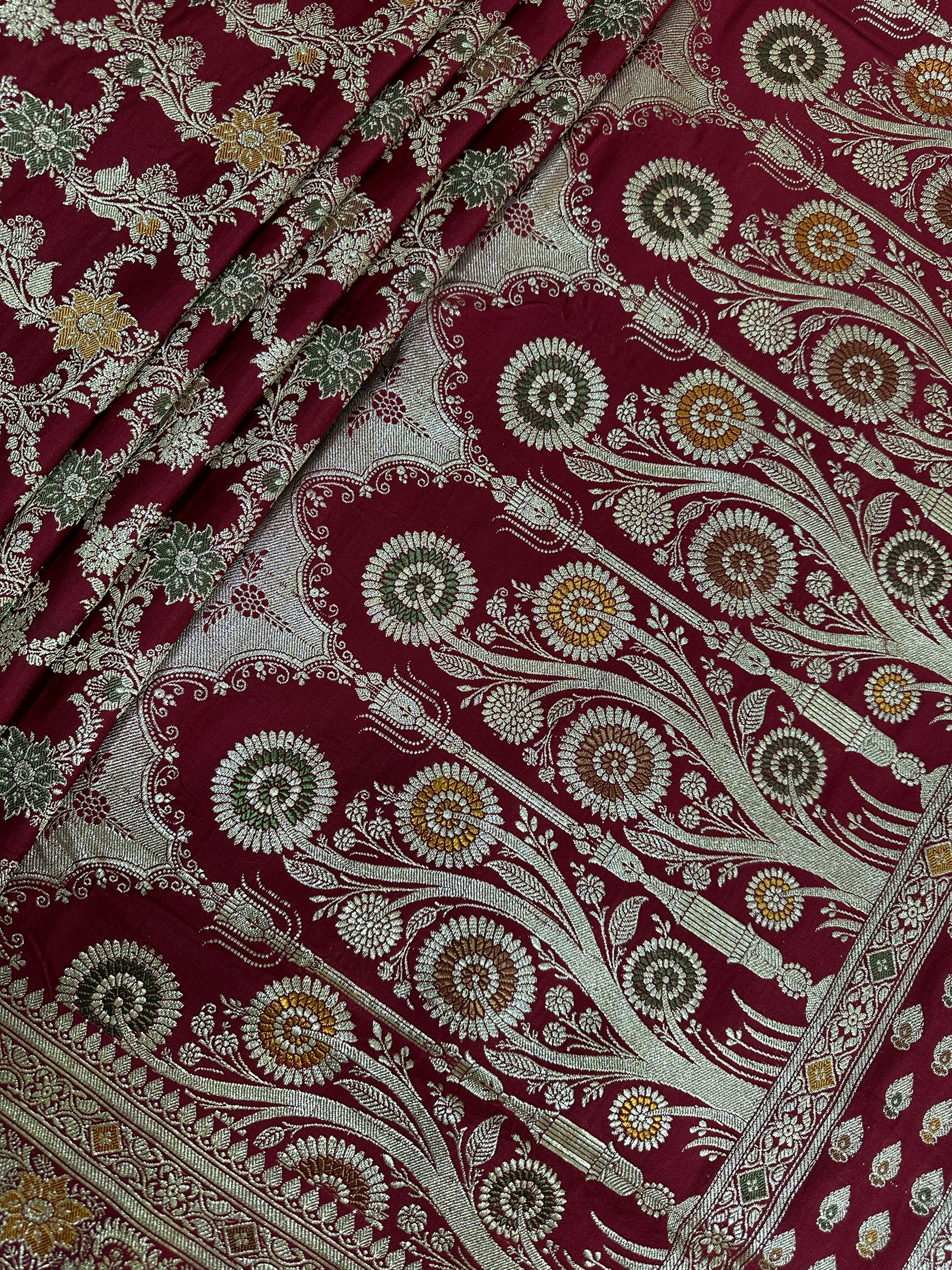 Pure Katan Silk Handloom Banarasi Bridal Saree