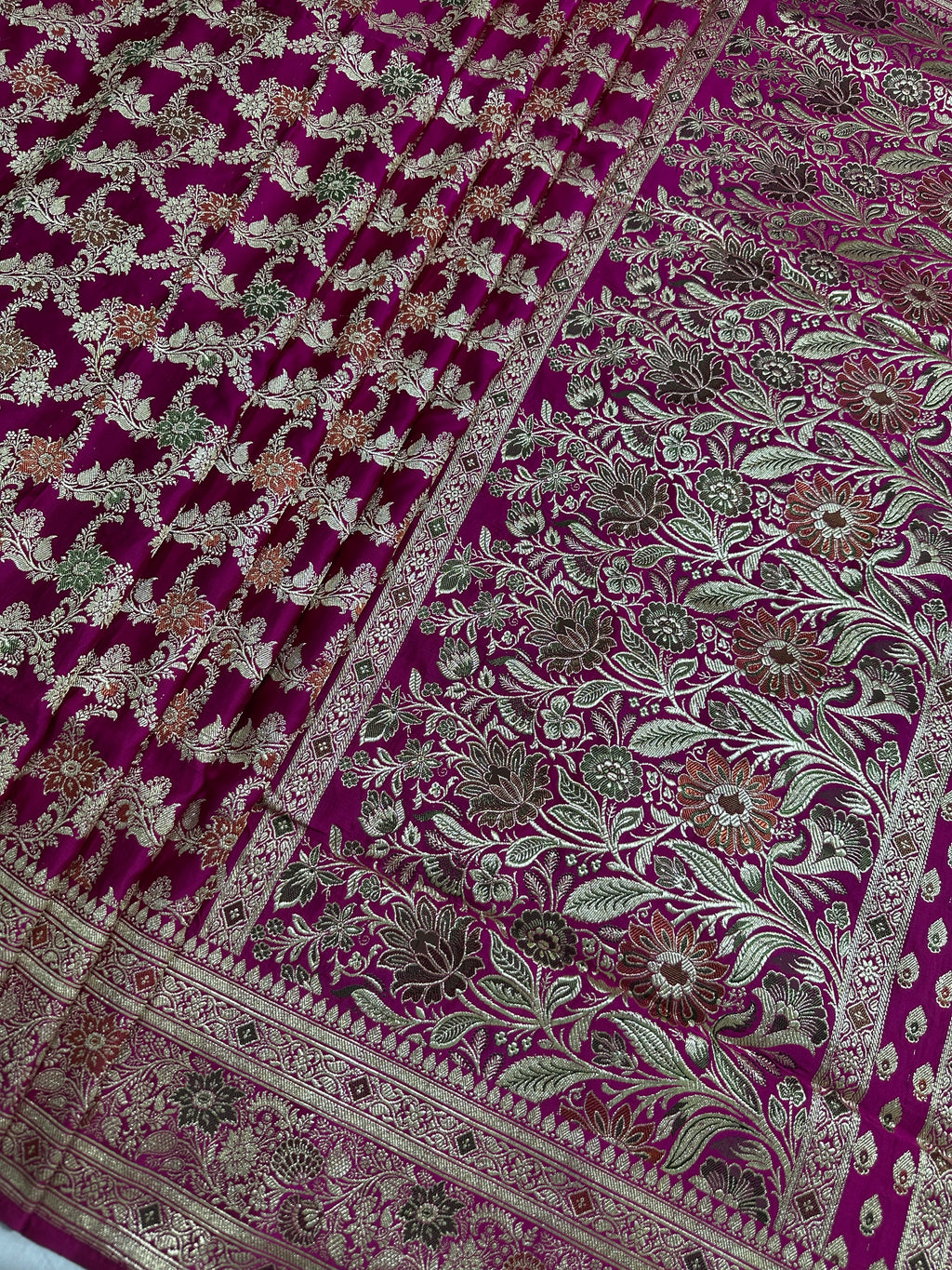 Pure Katan Silk Handloom Banarasi Bridal Saree