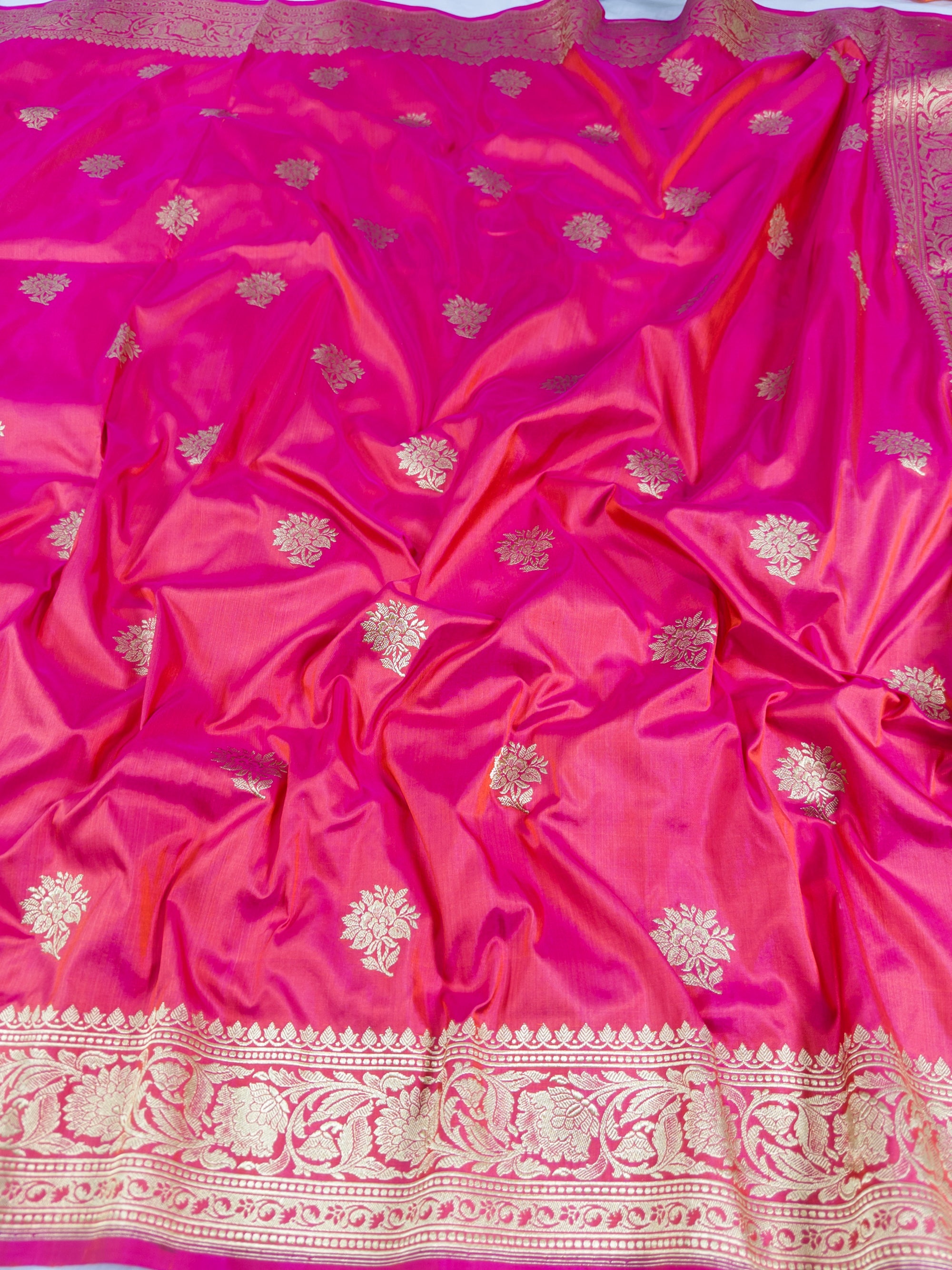 Pure Katan Silk Kadhwa Buta Handloom Saree