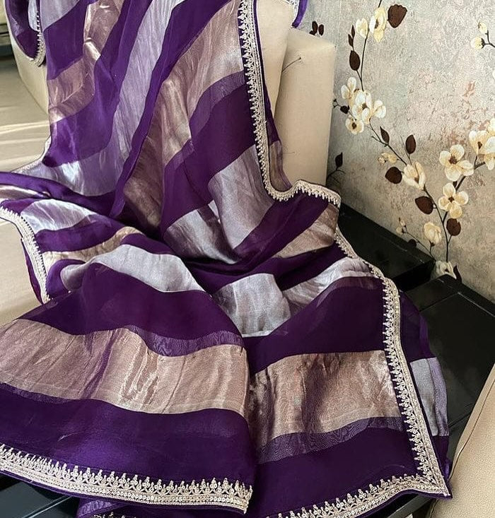 Pure Chiffon Silk Banarasi Saree