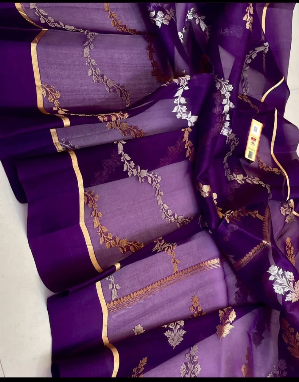 Pure Kora Silk Handloom Banarasi Saree with Intricate Kadhwa Sona Rupa Zari | Wedding & Festive Wear | 100% Authentic from Banaras