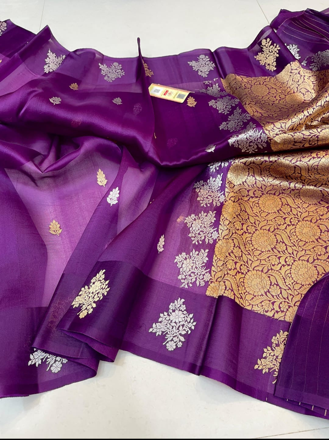 Pure Kora Silk Handloom Banarasi Saree with Intricate Kadhwa Sona Rupa Zari | Wedding & Festive Wear | 100% Authentic from Banaras