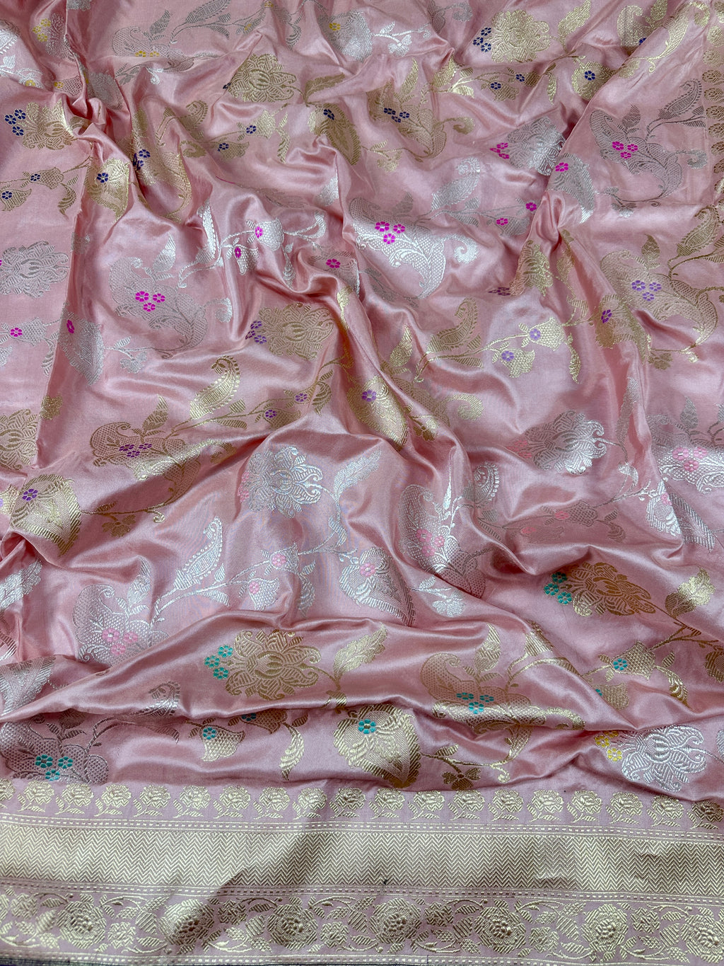 Pure Kora Silk Handloom Banarasi Sareee