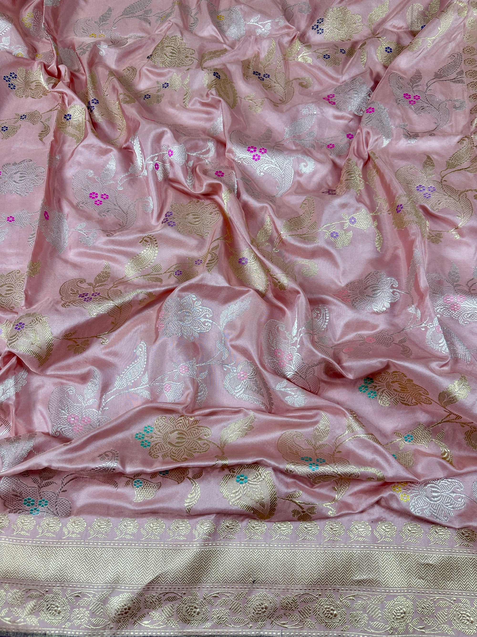 Pure Kora Silk Handloom Banarasi Sareee