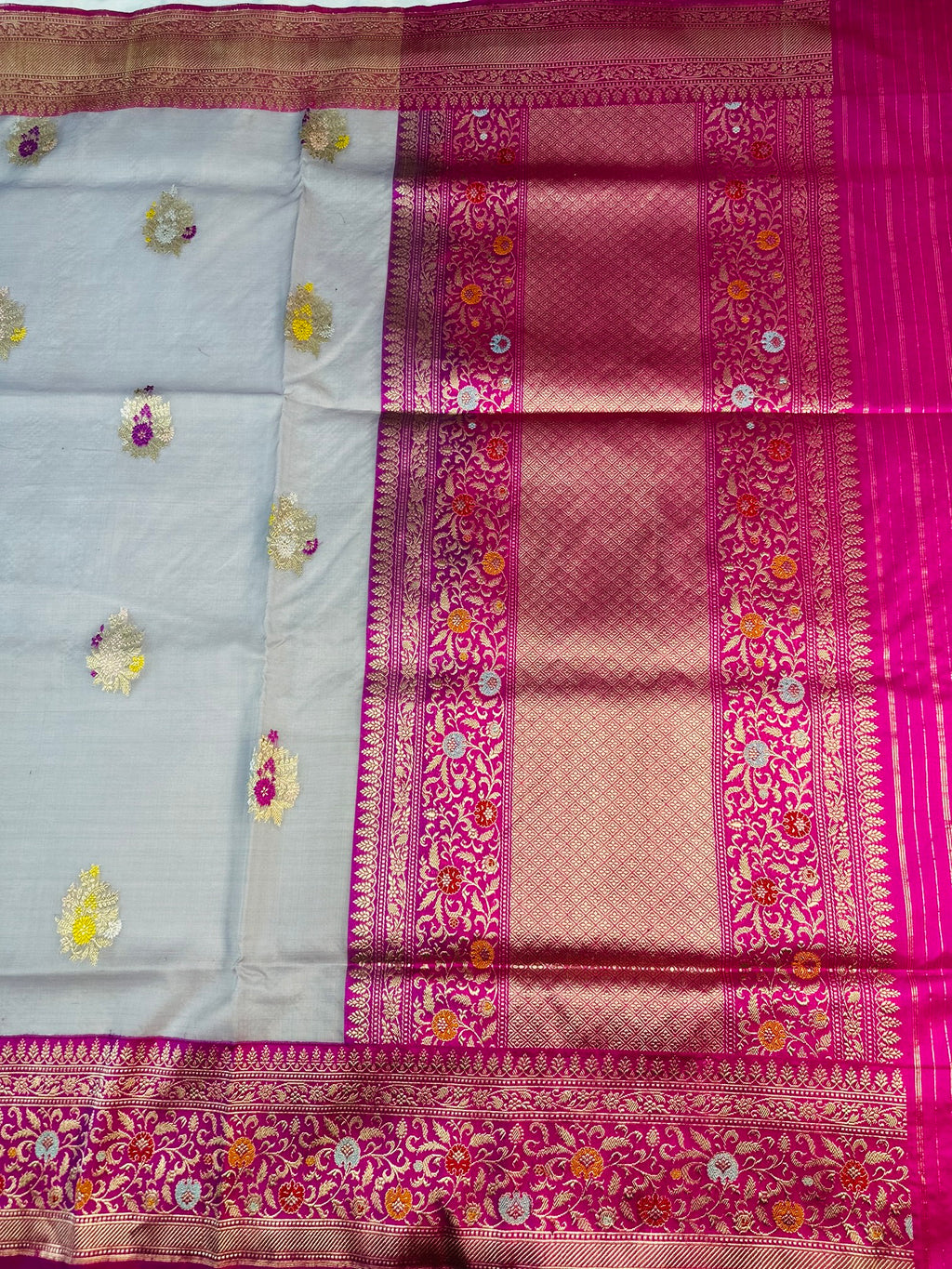 Pure Kora Silk Handloom Banarasi Saree