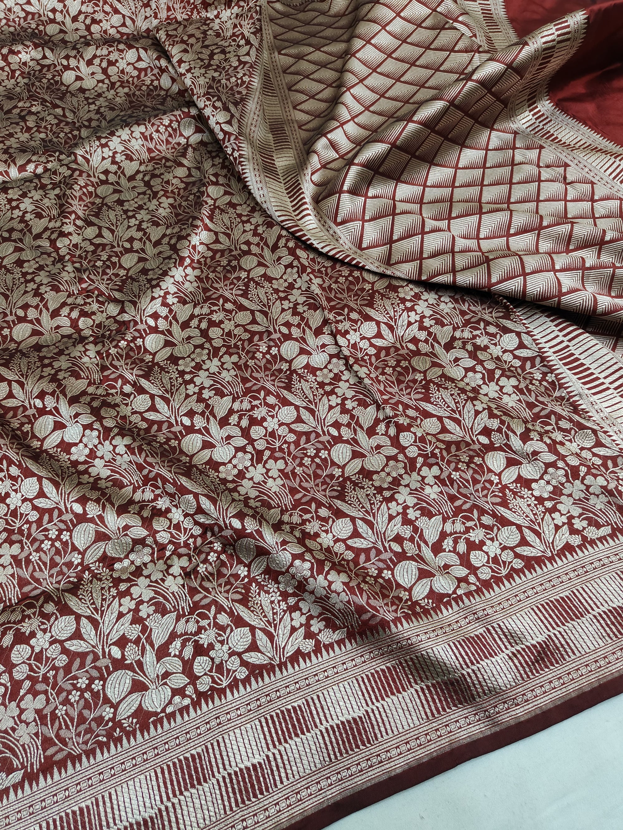 Pure Katan Silk Brocade Saree