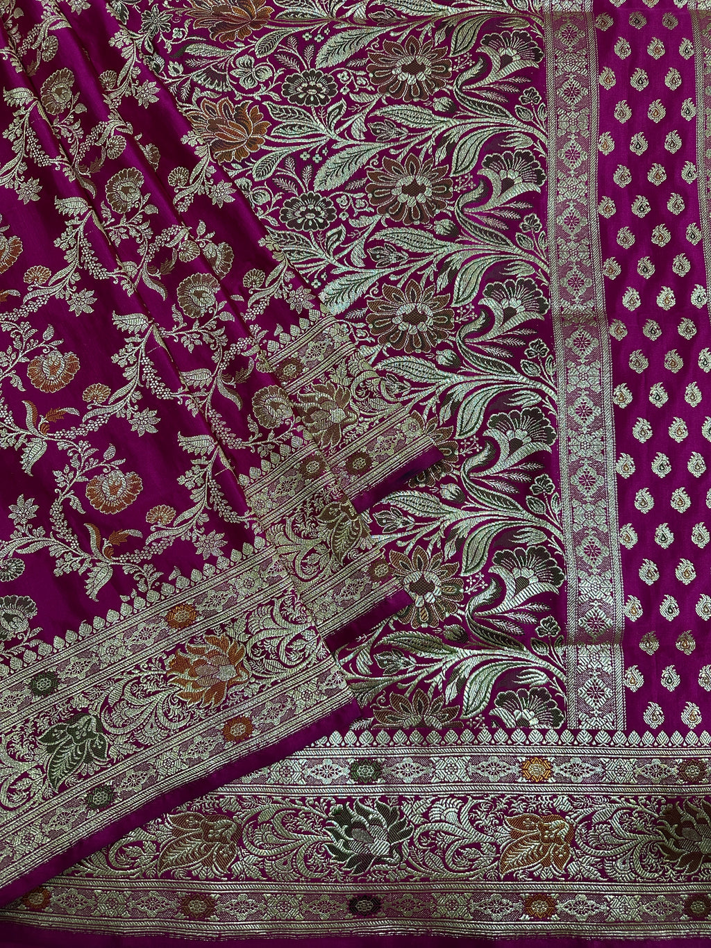 Pure Katan Silk Handloom Banarasi Bridal Saree