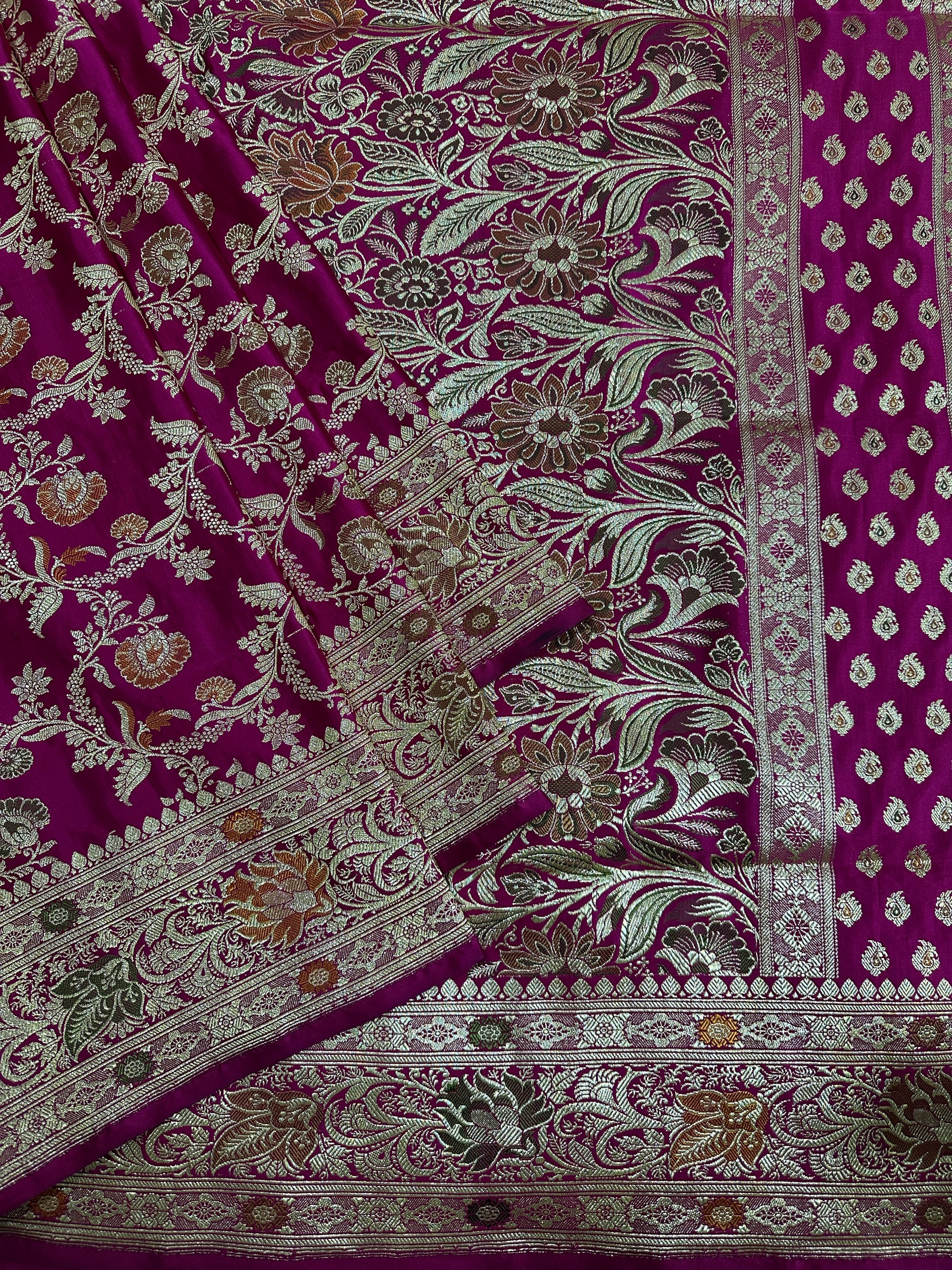 Pure Katan Silk Handloom Banarasi Bridal Saree