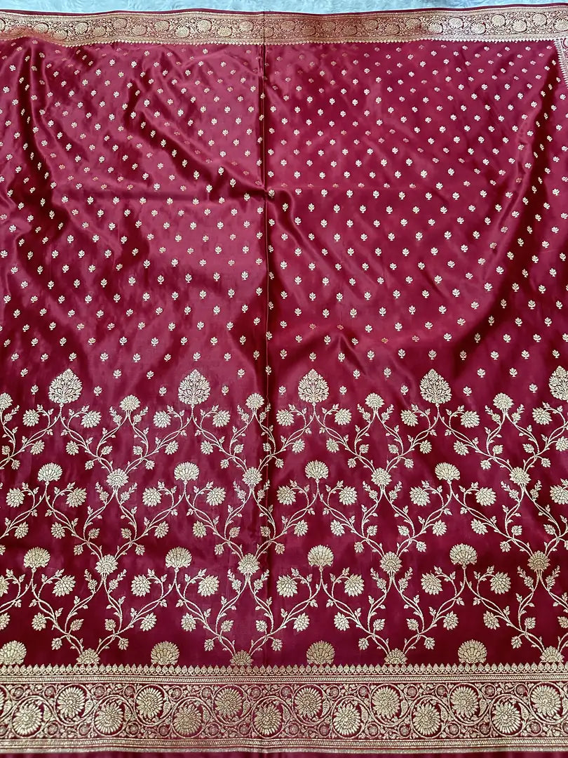 Premium Satin Katan Silk Saree | Banarasi