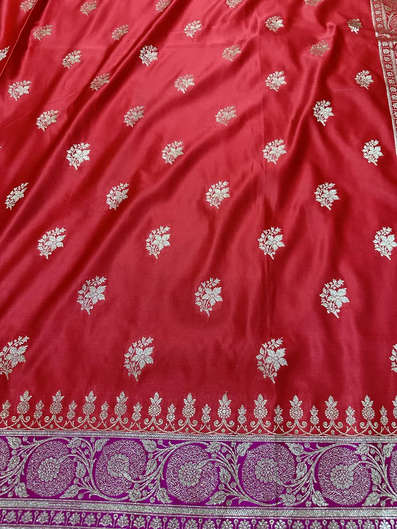 Premium Satin Katan Silk Saree | Banarasi