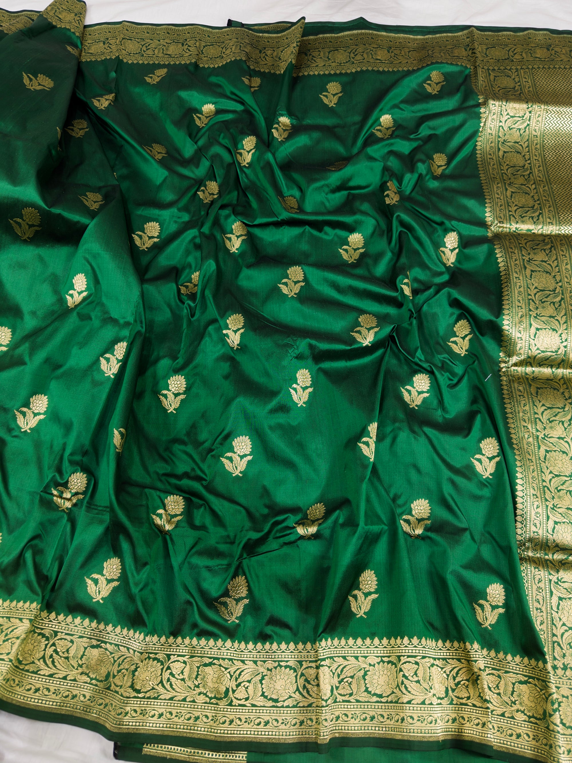 Pure Katan Silk Kadhwa Buta Handloom Saree