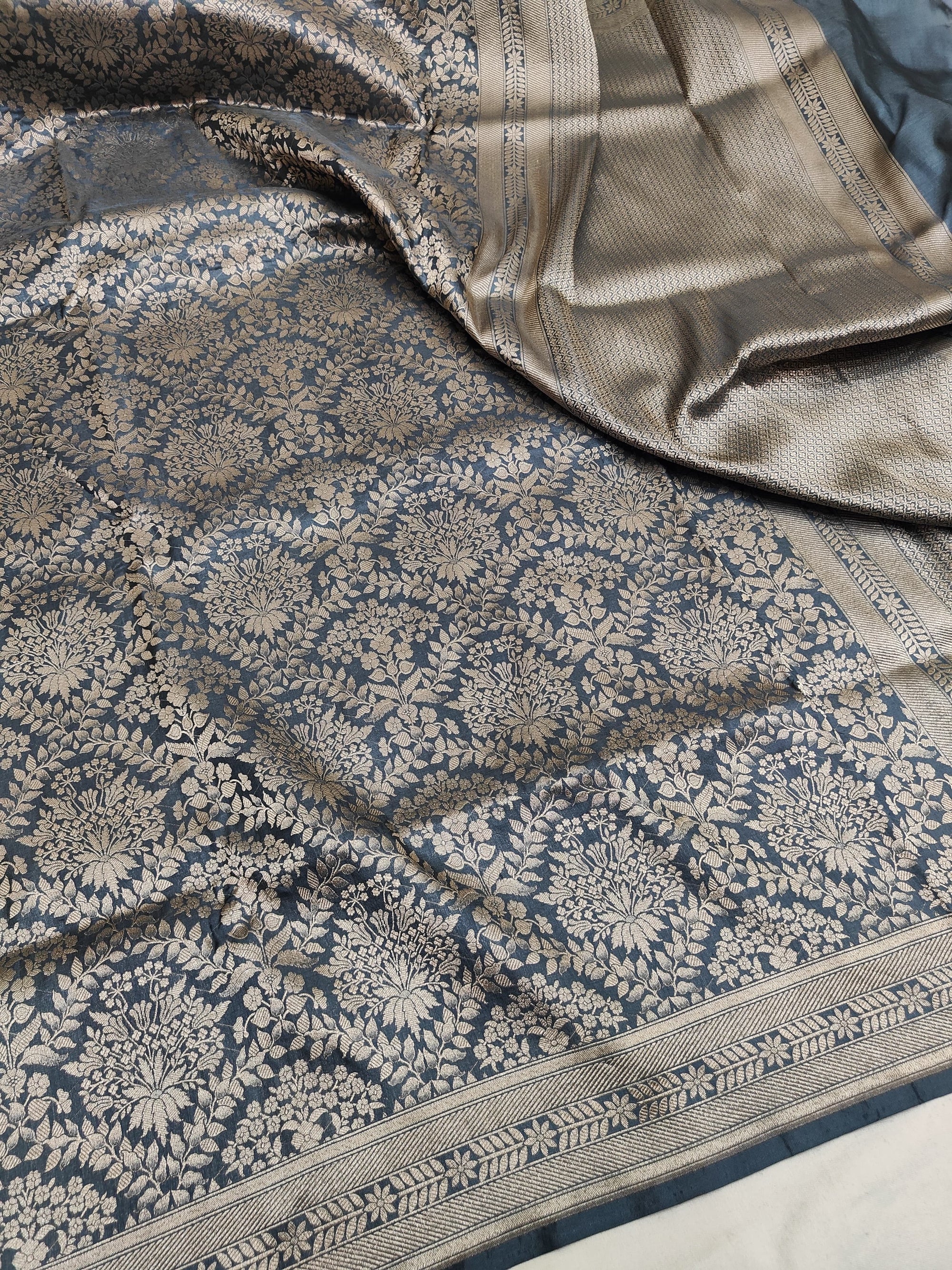 Pure Katan Silk Brocade Saree