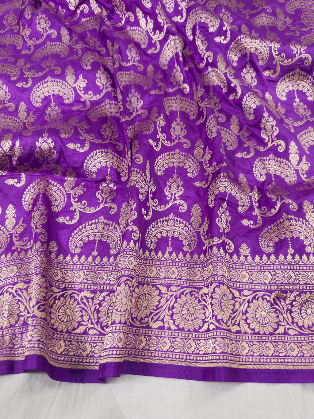 Pure Katan Silk Banarasi Saree Jaal Work