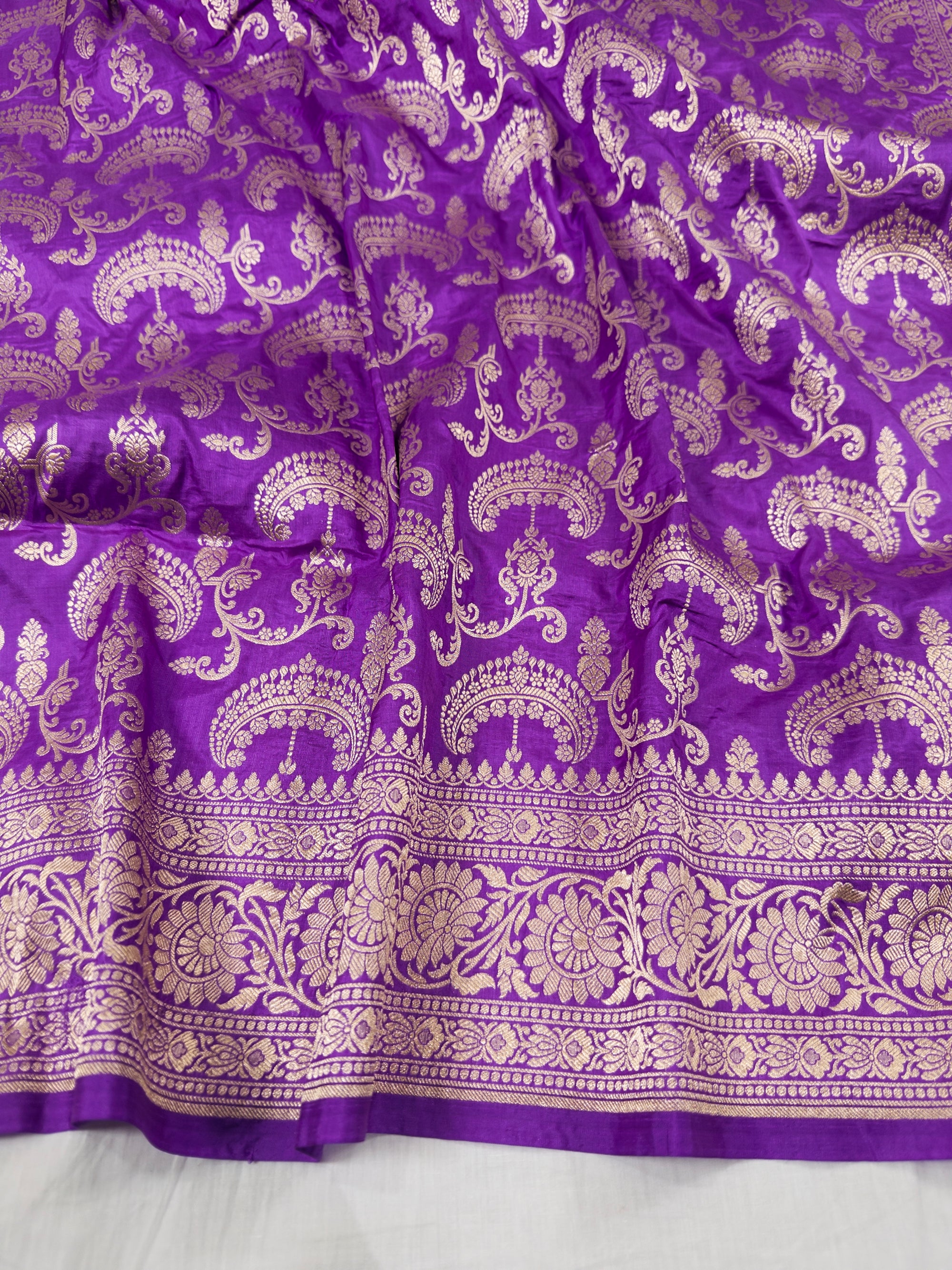 Pure Katan Silk Banarasi Saree Jaal Work