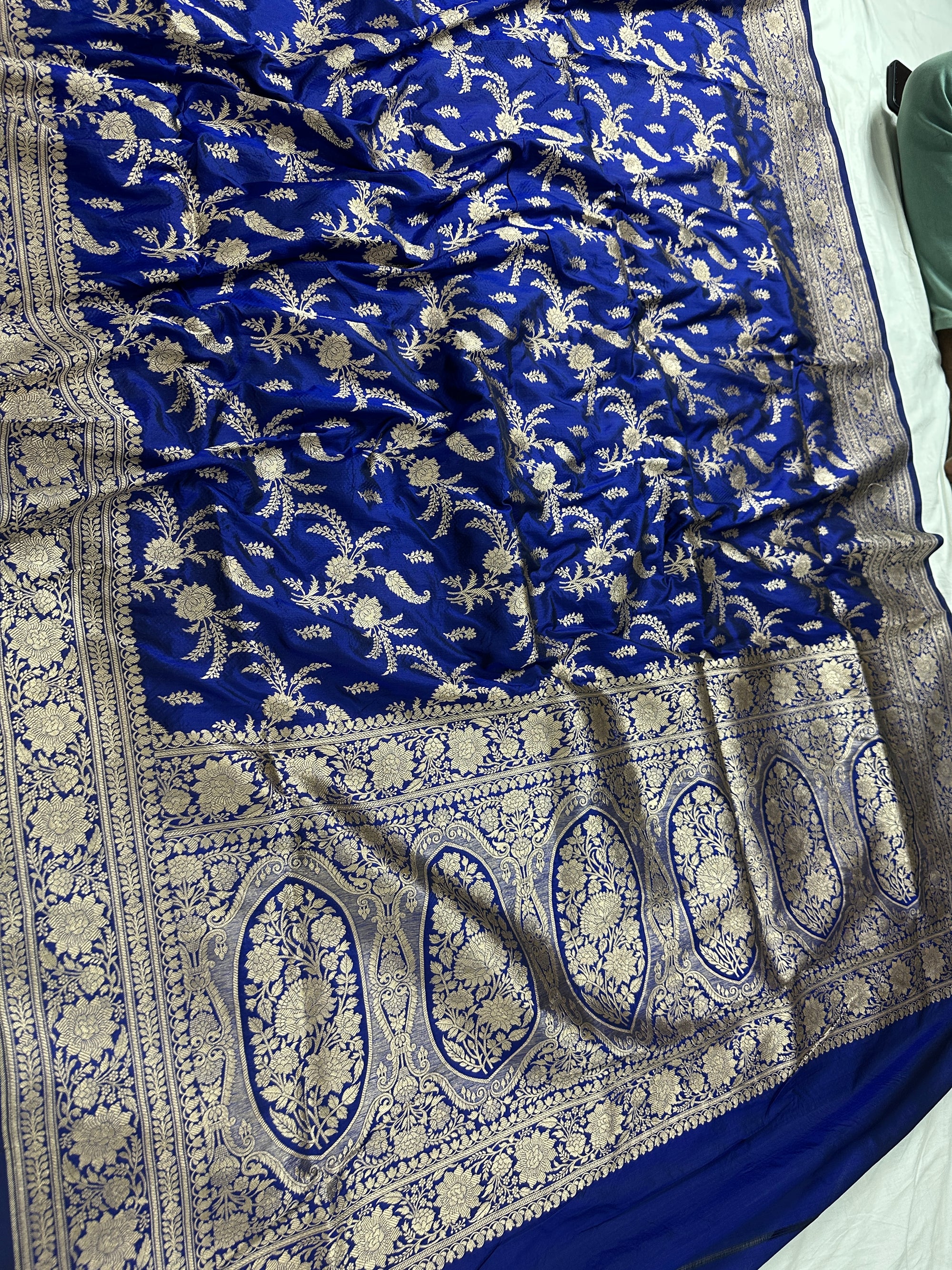 Pure Katan Silk Banarasi Saree with Jaal Work
