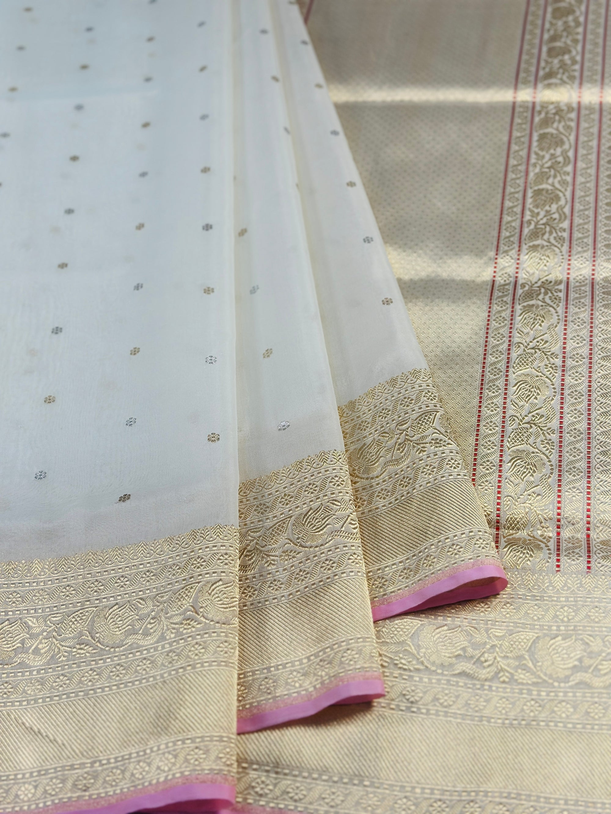 Pure Kora Silk Handloom Banarasi Saree