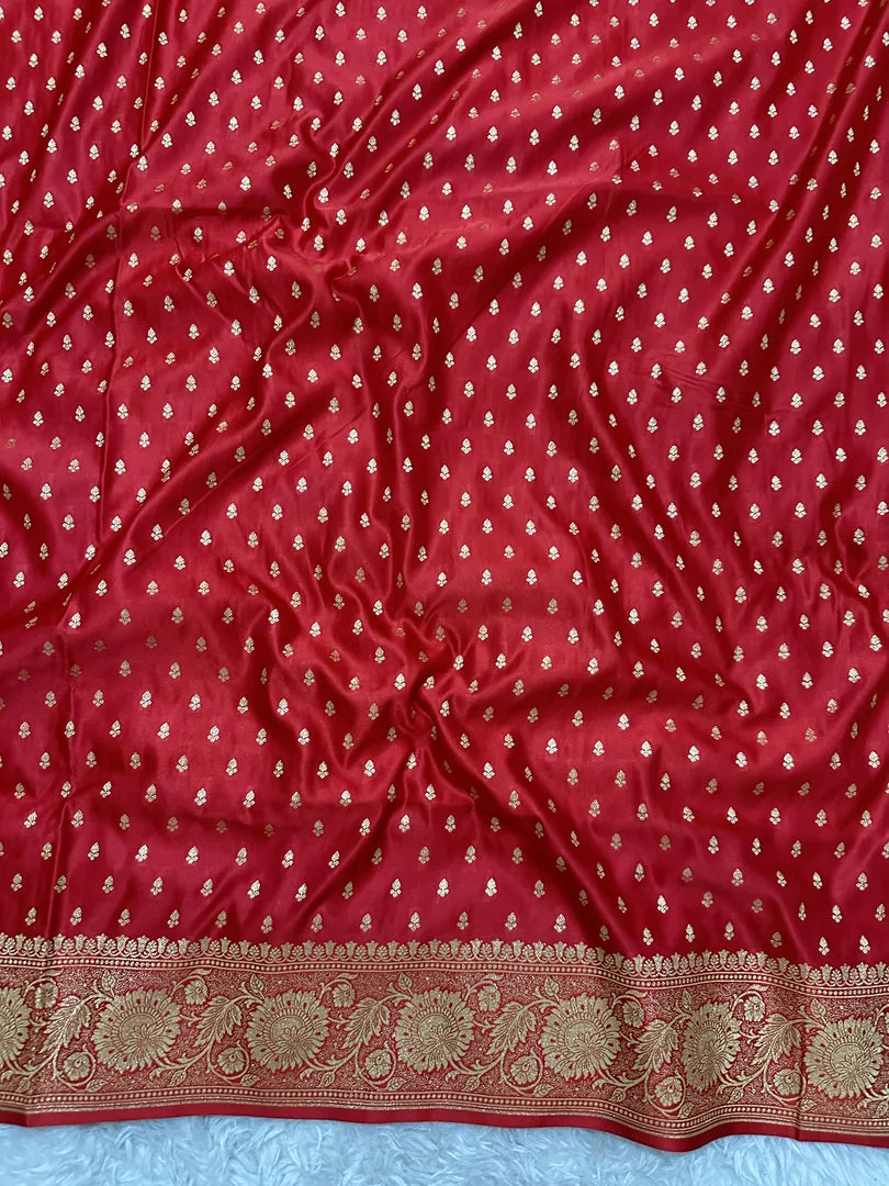 Premium Satin Katan Silk Saree | Banarasi